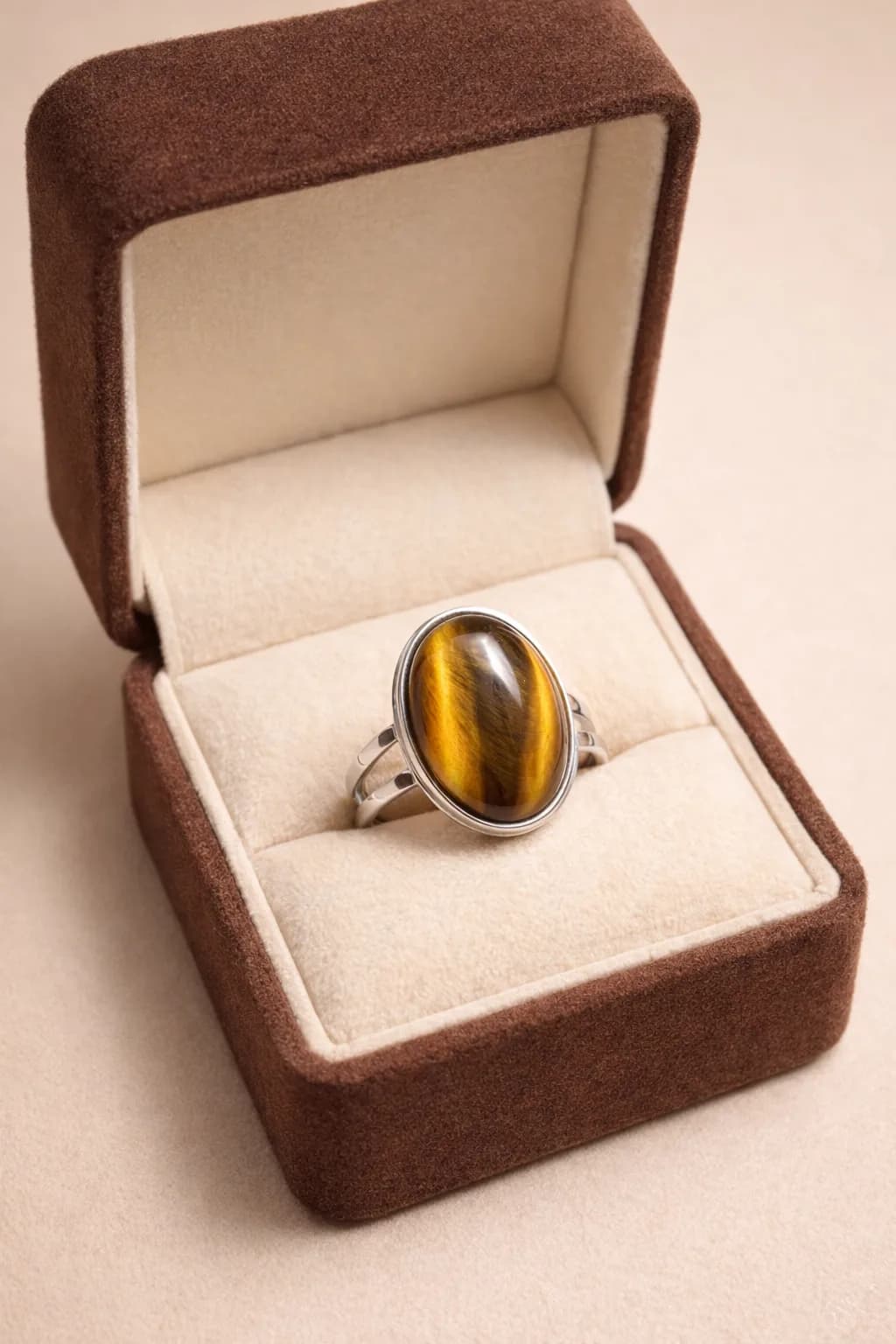 Bague Œil de Tigre - ajustable