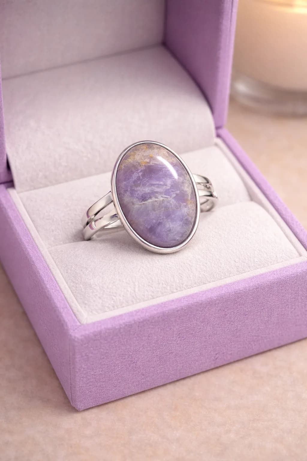 Bague Améthyste - ajustable