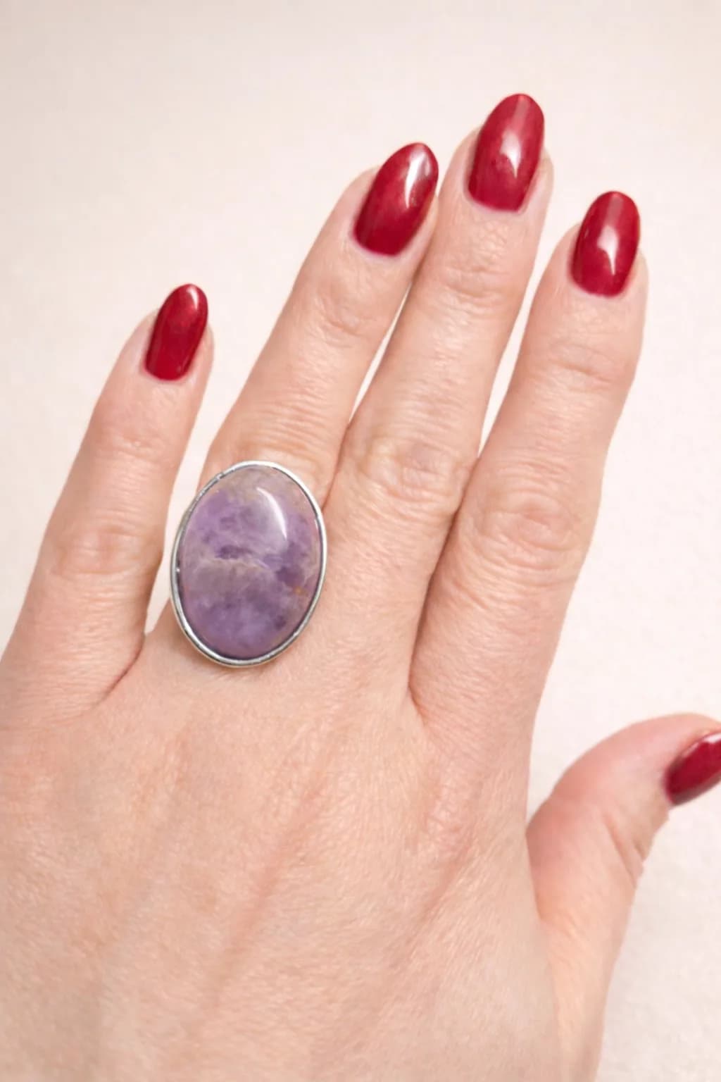 Bague Améthyste - ajustable