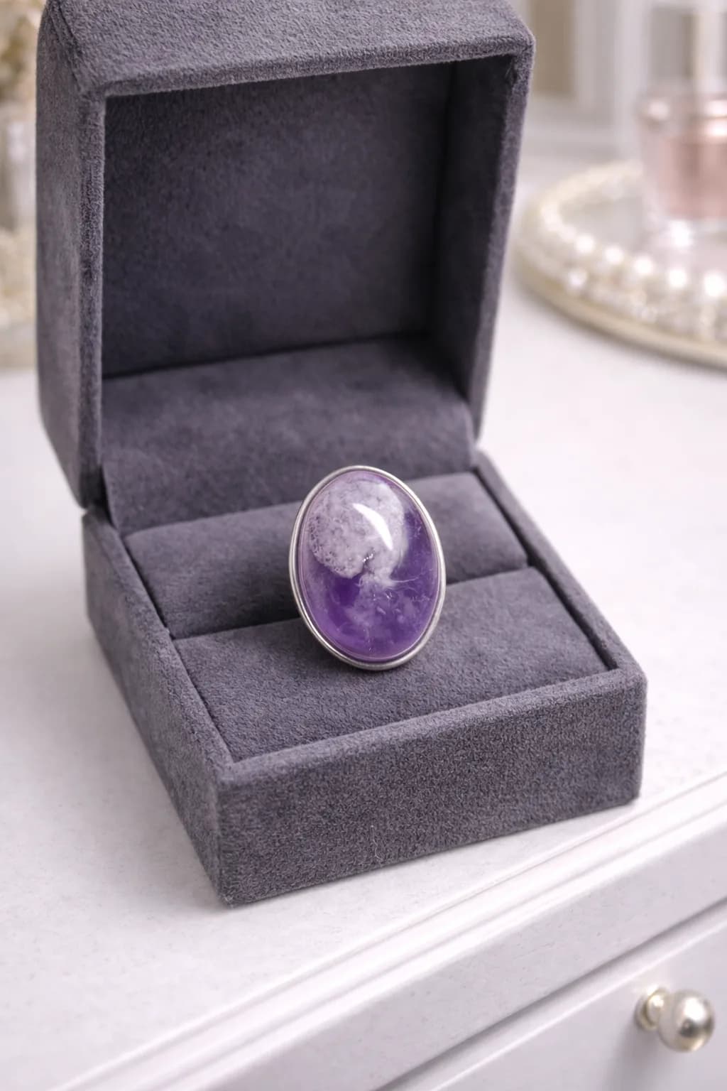 Bague Ovale – Améthyste