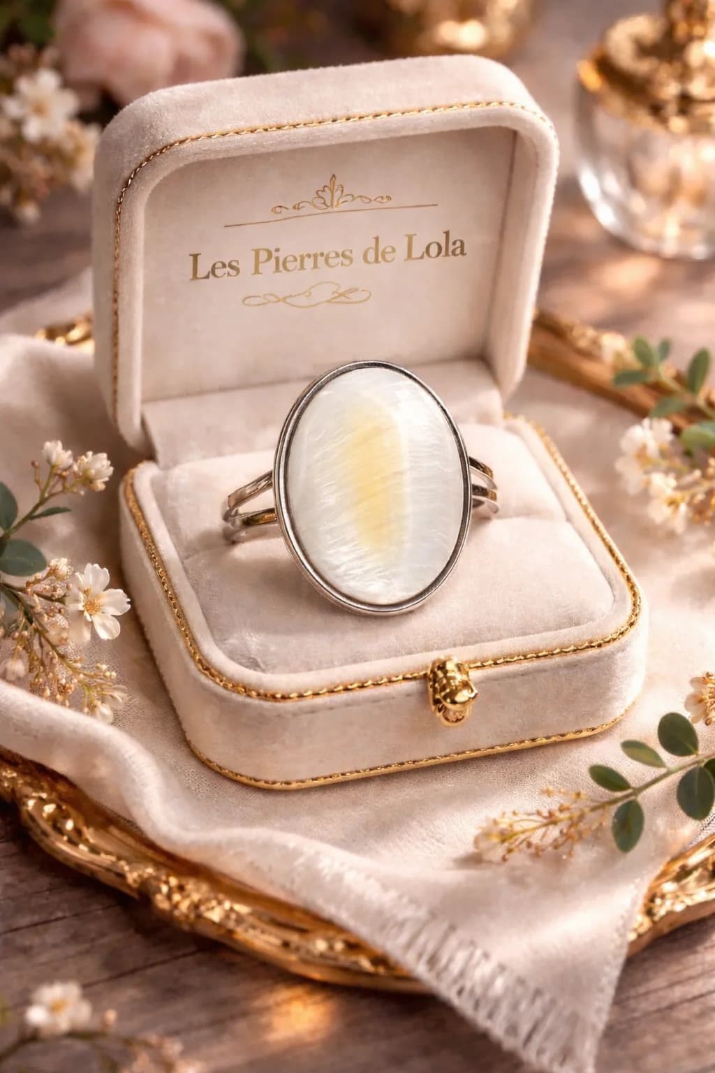 Bague Nacre Naturelle – Élégance Lumineuse