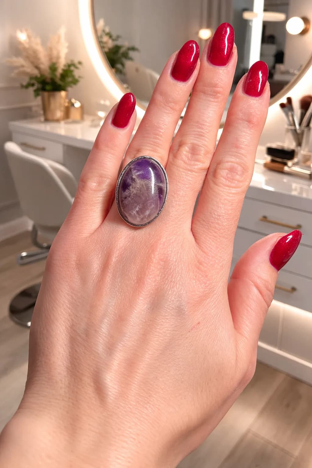 Bague “Éclat d’Améthyste” – Nuances célestes