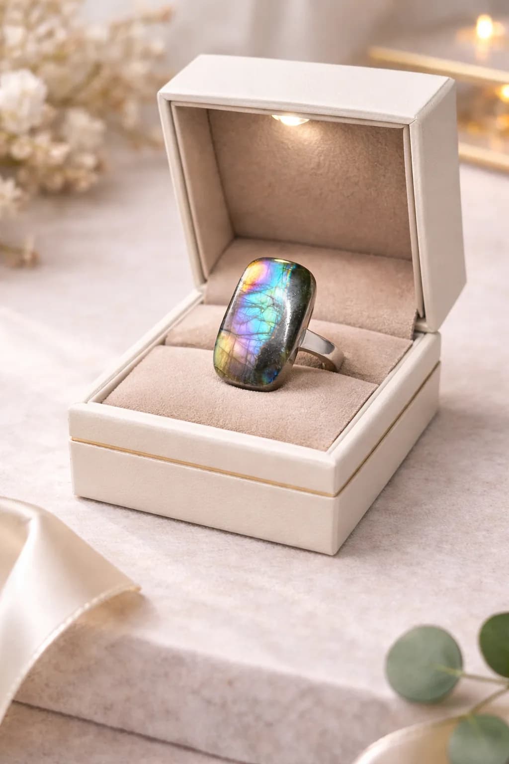 “Éclipse de Lumière” – Labradorite aux reflets magnétiques