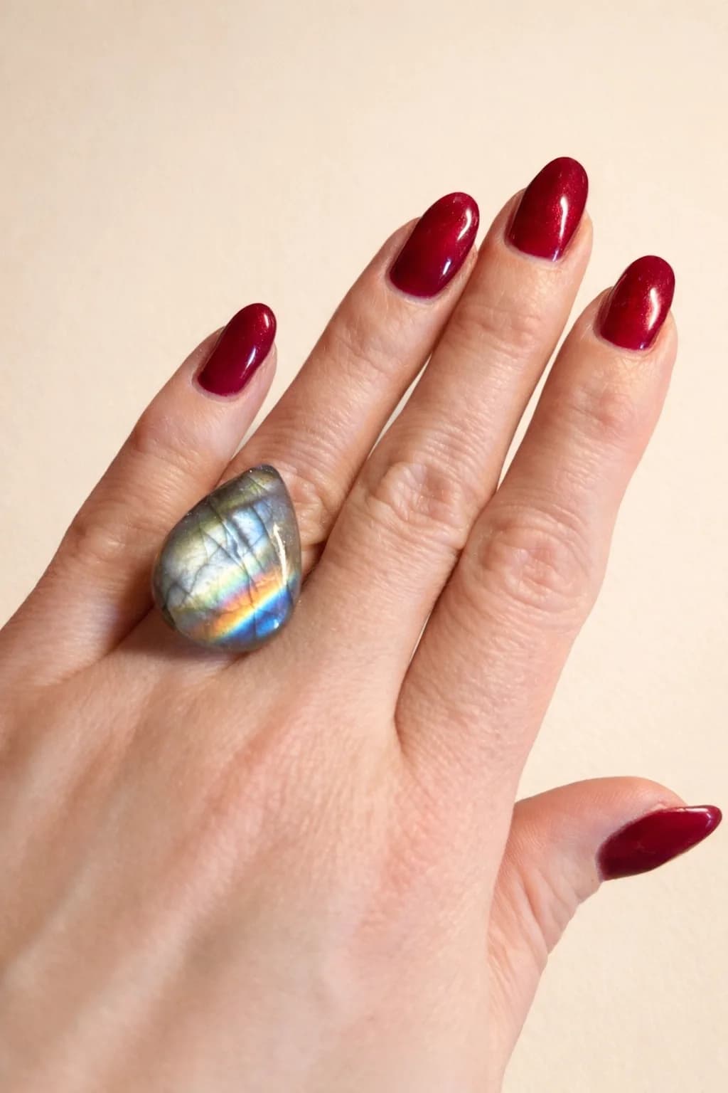Bague Labradorite “Éclat Arc-en-Ciel”