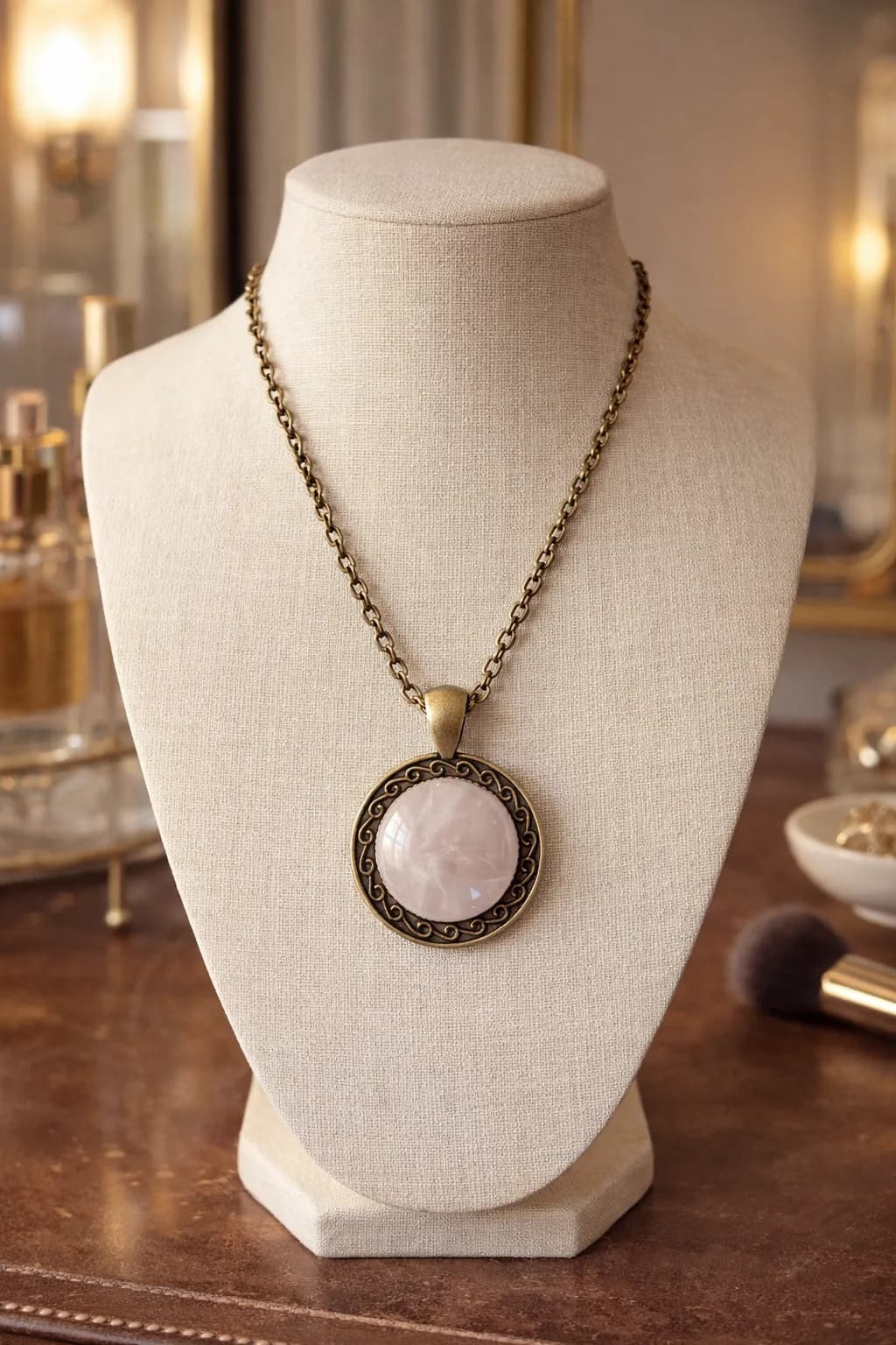 Collier Quartz Rose “Douceur Éternelle”