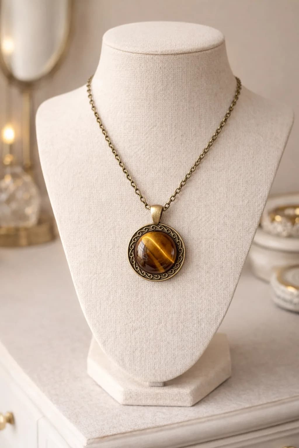 Collier Œil de Tigre “Force Solaire”