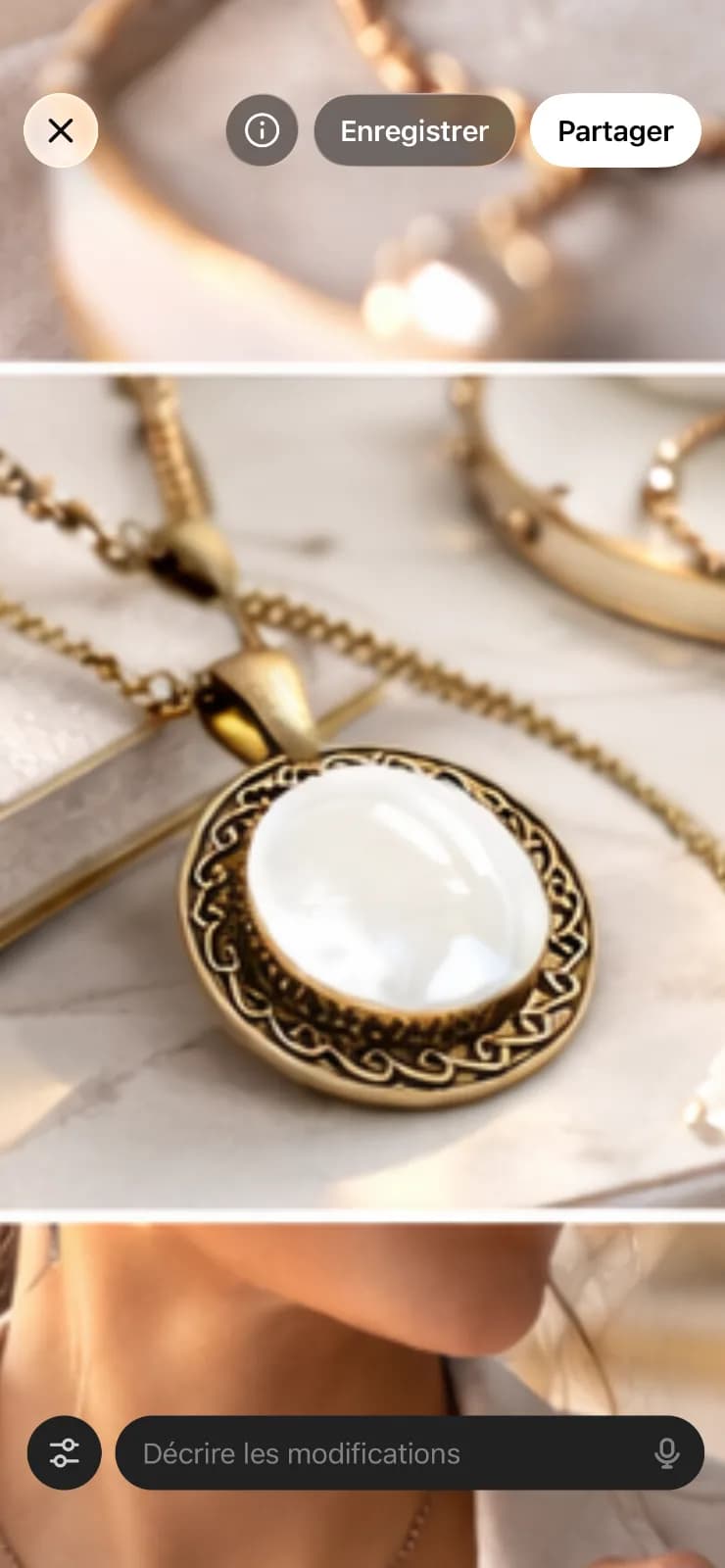 Collier Nacre “Lumière Céleste”