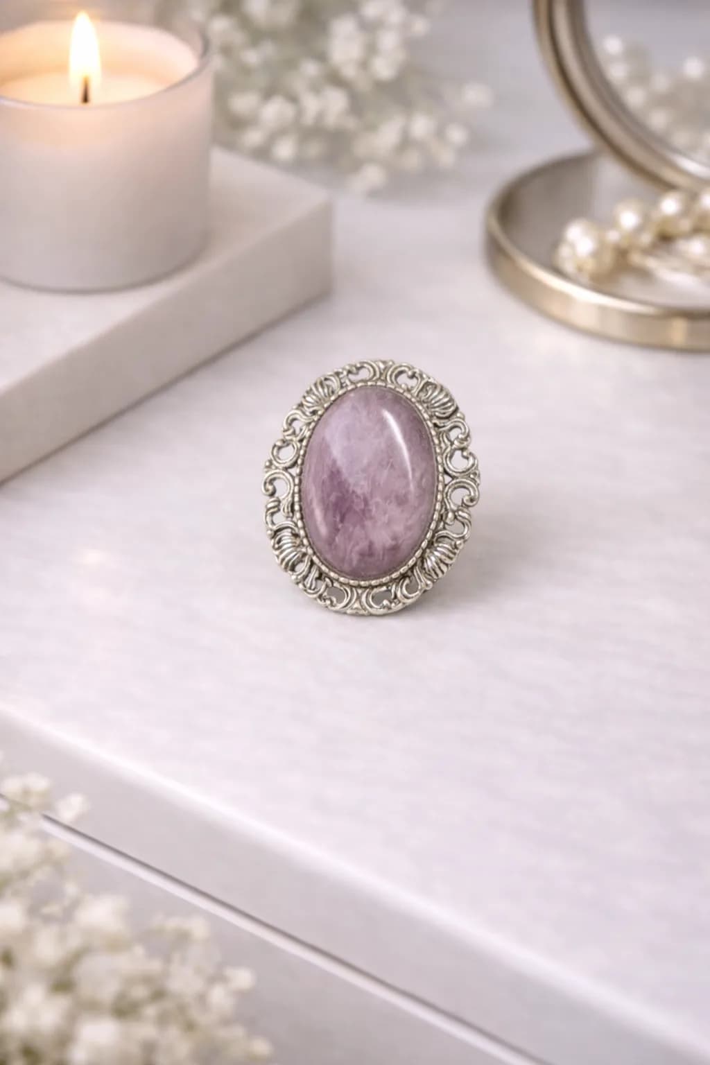 Broche Améthyste Sérénité