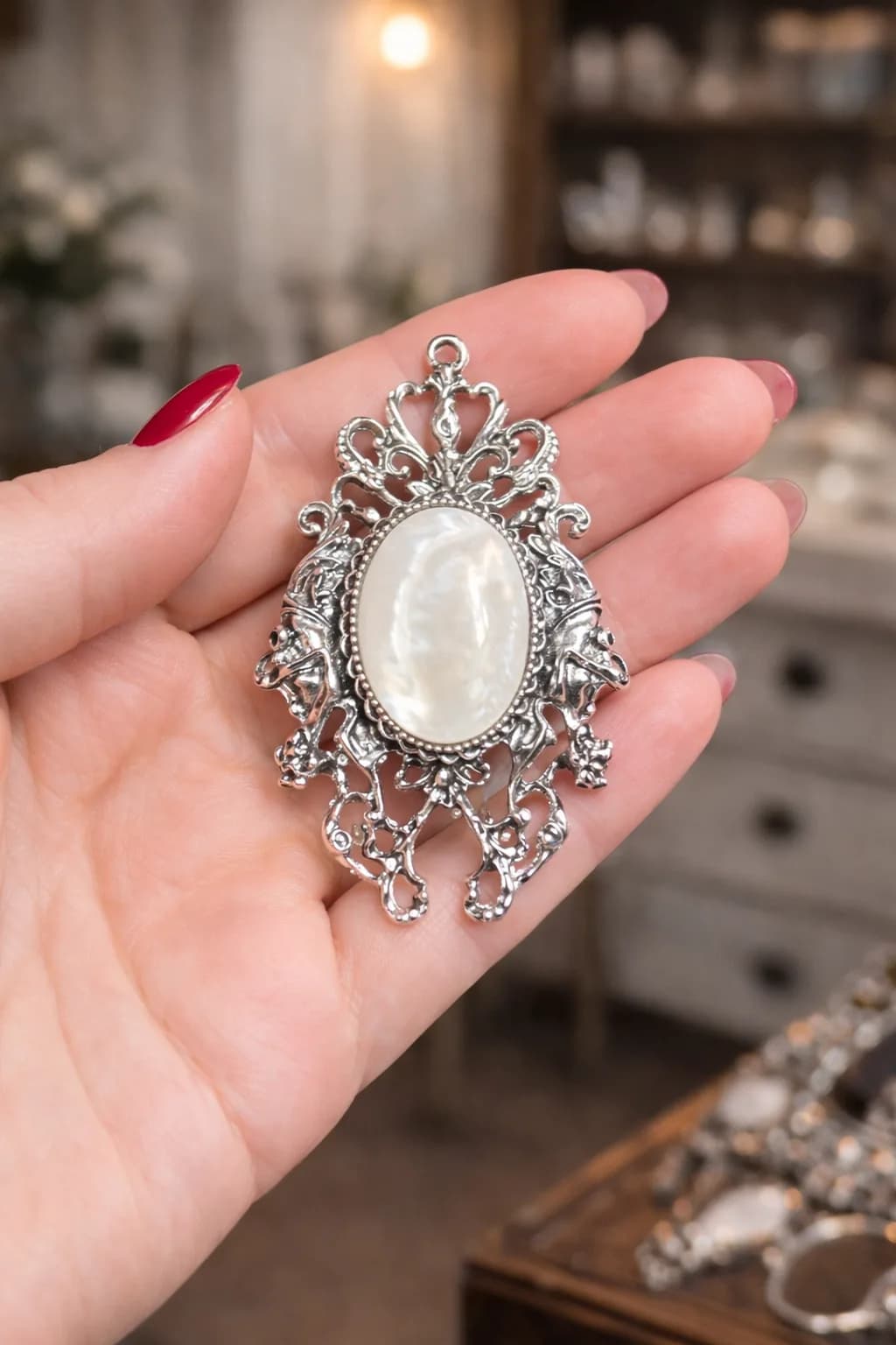 Broche Nacre – Élégance lumineuse et charme intemporel