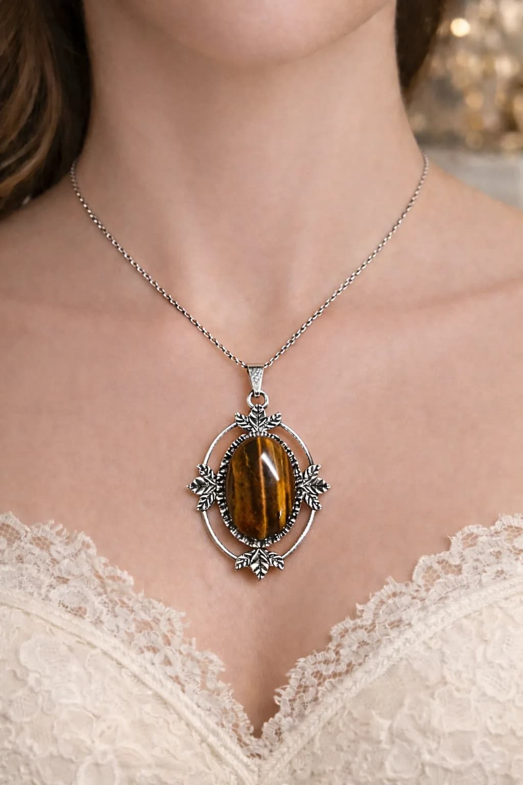 Collier Œil de Tigre Élégance