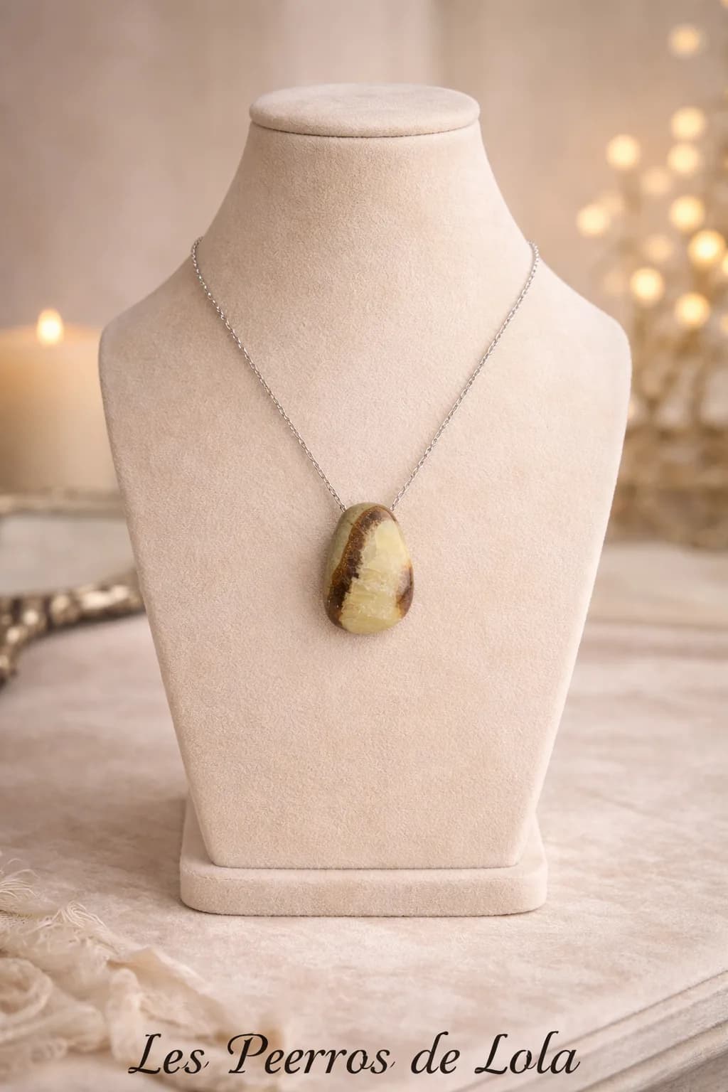 Collier en Septaria naturelle – Harmonie & caractère