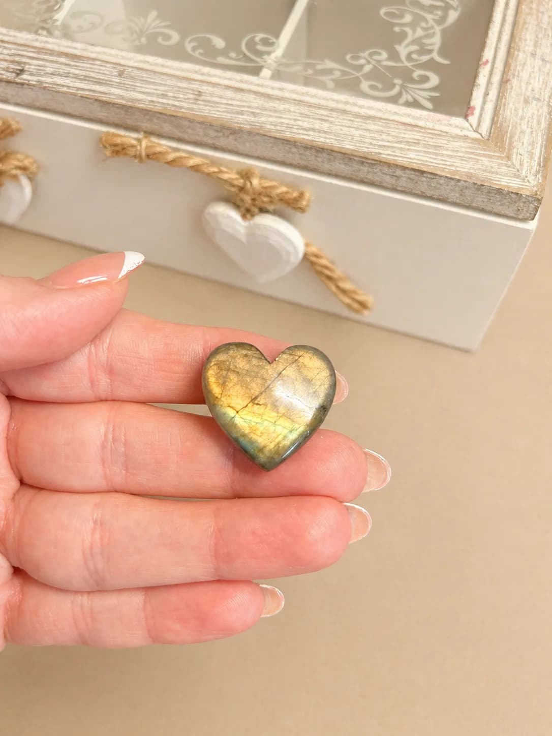 Cœur Boréal – Bague en Labradorite