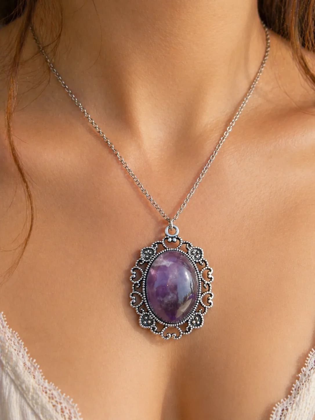 Collier Améthyste – Charme Vintage & Éclat Mystique