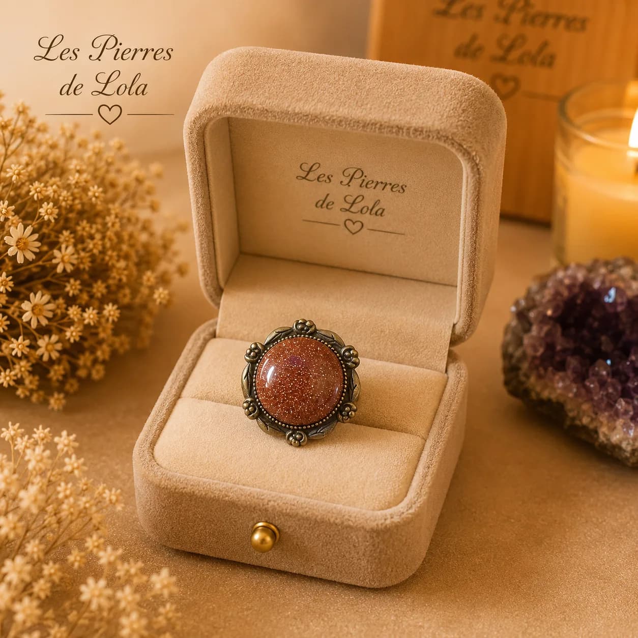 Bague Vintage GoldStone Bronze