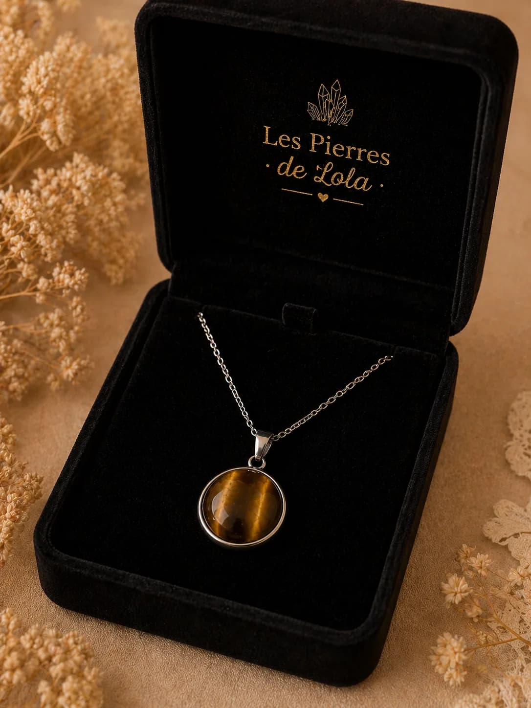 Collier Œil de Tigre Naturel – Reflets changeants et élégance intemporelle