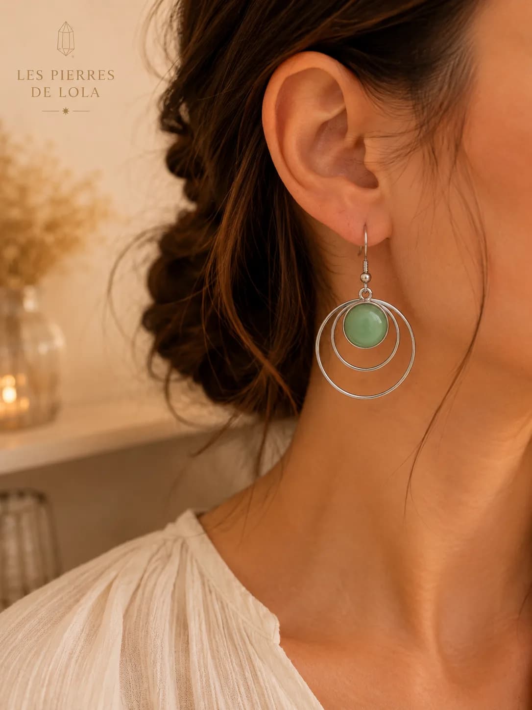 Boucles d’oreilles “Éclat d’Aventurine”