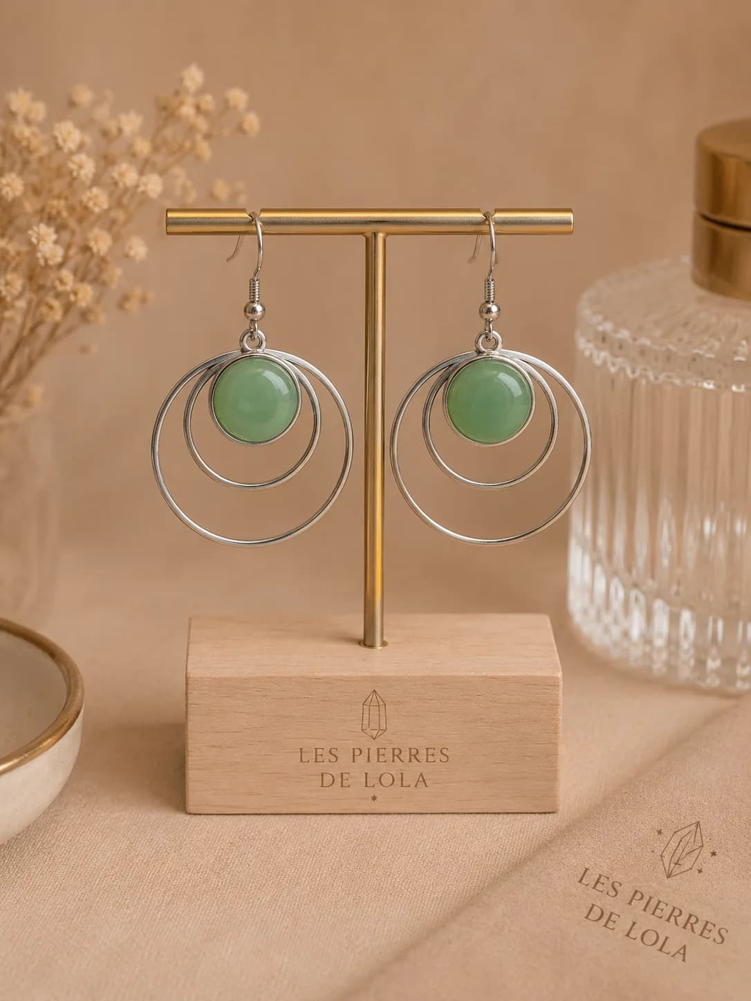 Boucles d’oreilles “Éclat d’Aventurine”