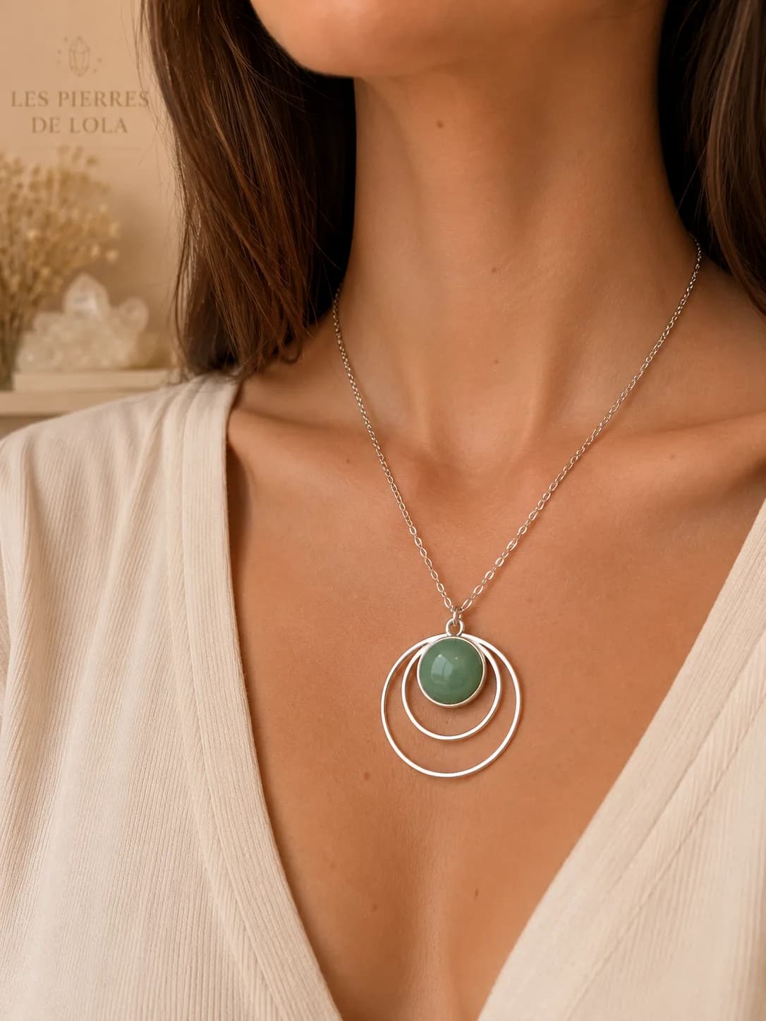 Collier “Éclat d’Aventurine” – Aventurine naturelle