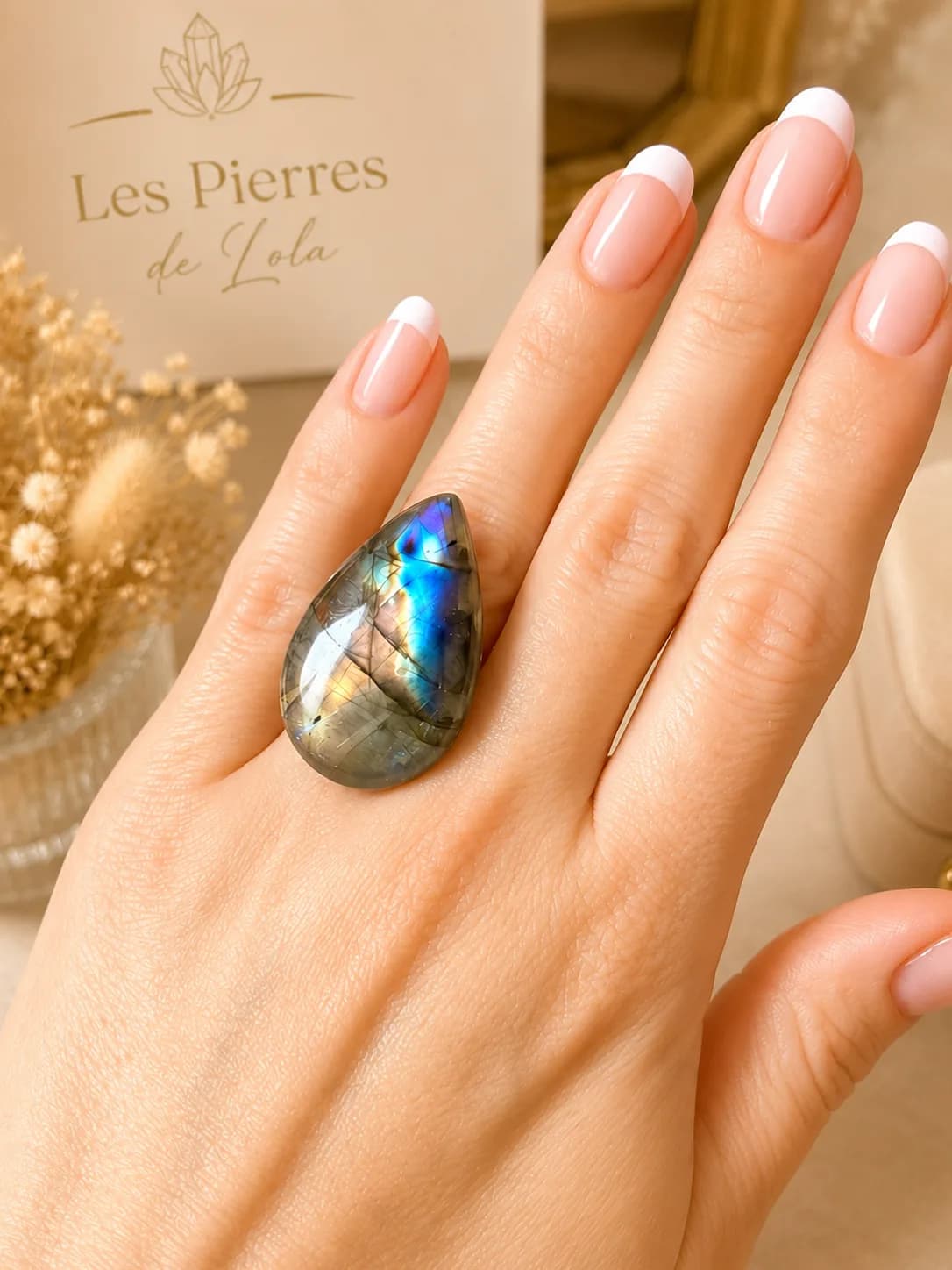 Bague Labradorite “Goutte d’Eau”