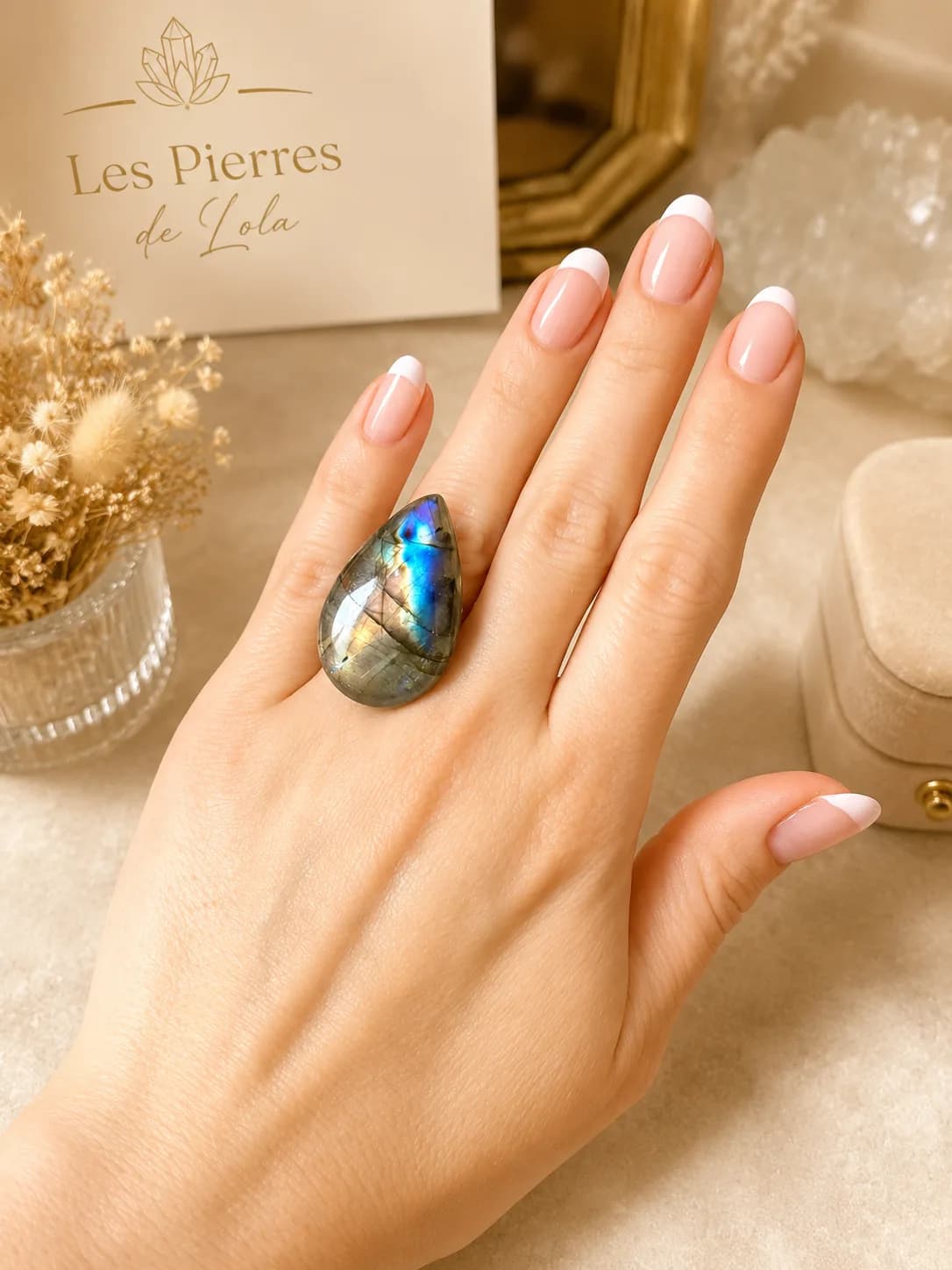 Bague Labradorite “Goutte d’Eau”