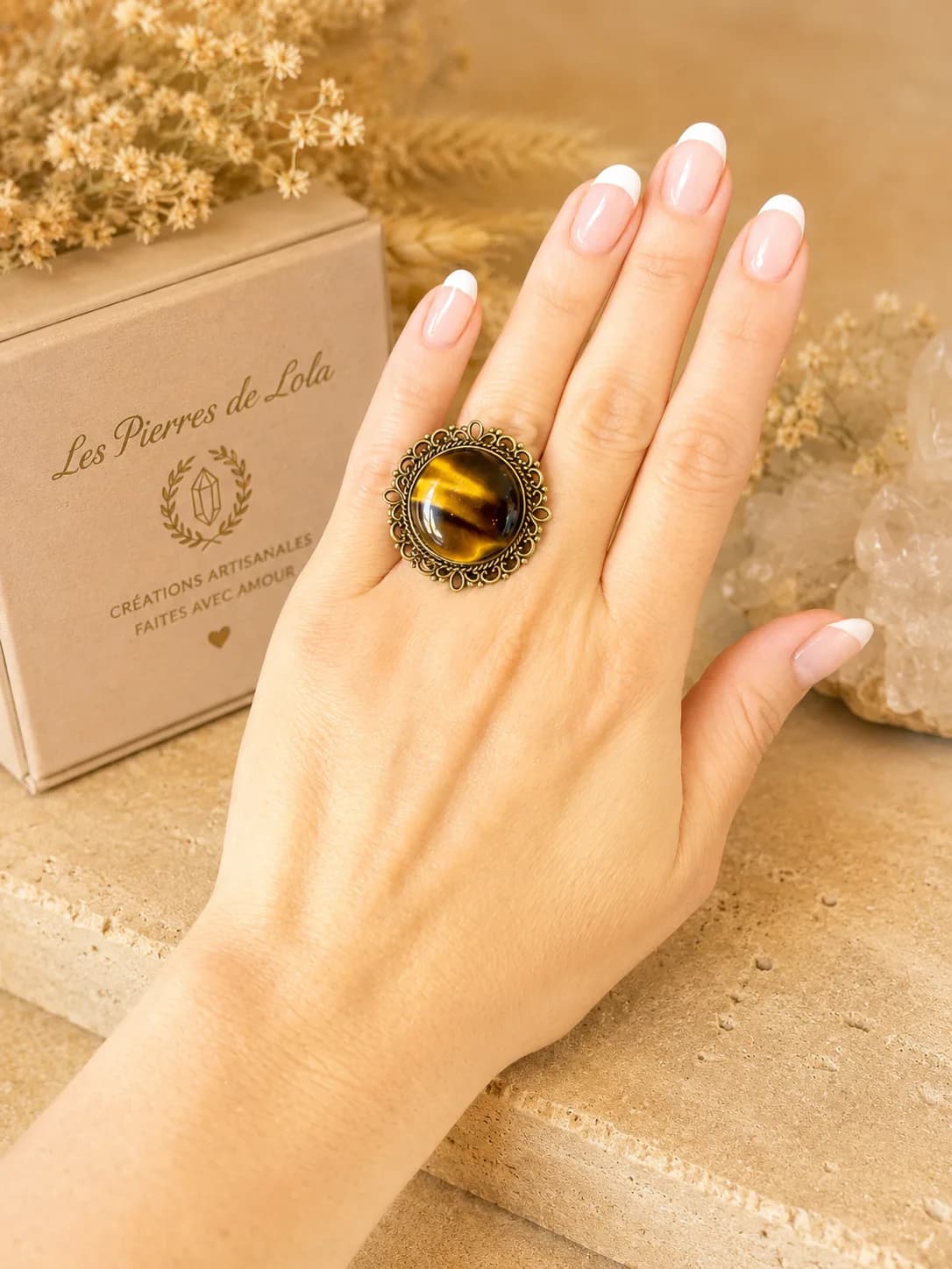 Bague Œil de Tigre Lumineuse