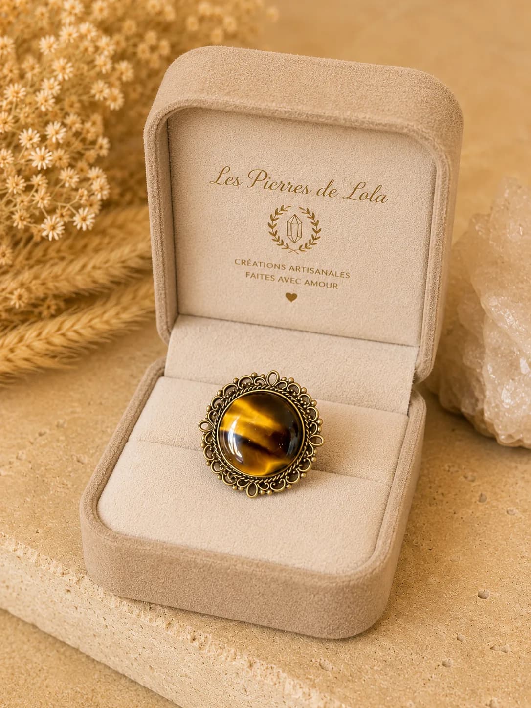 Bague Œil de Tigre Lumineuse