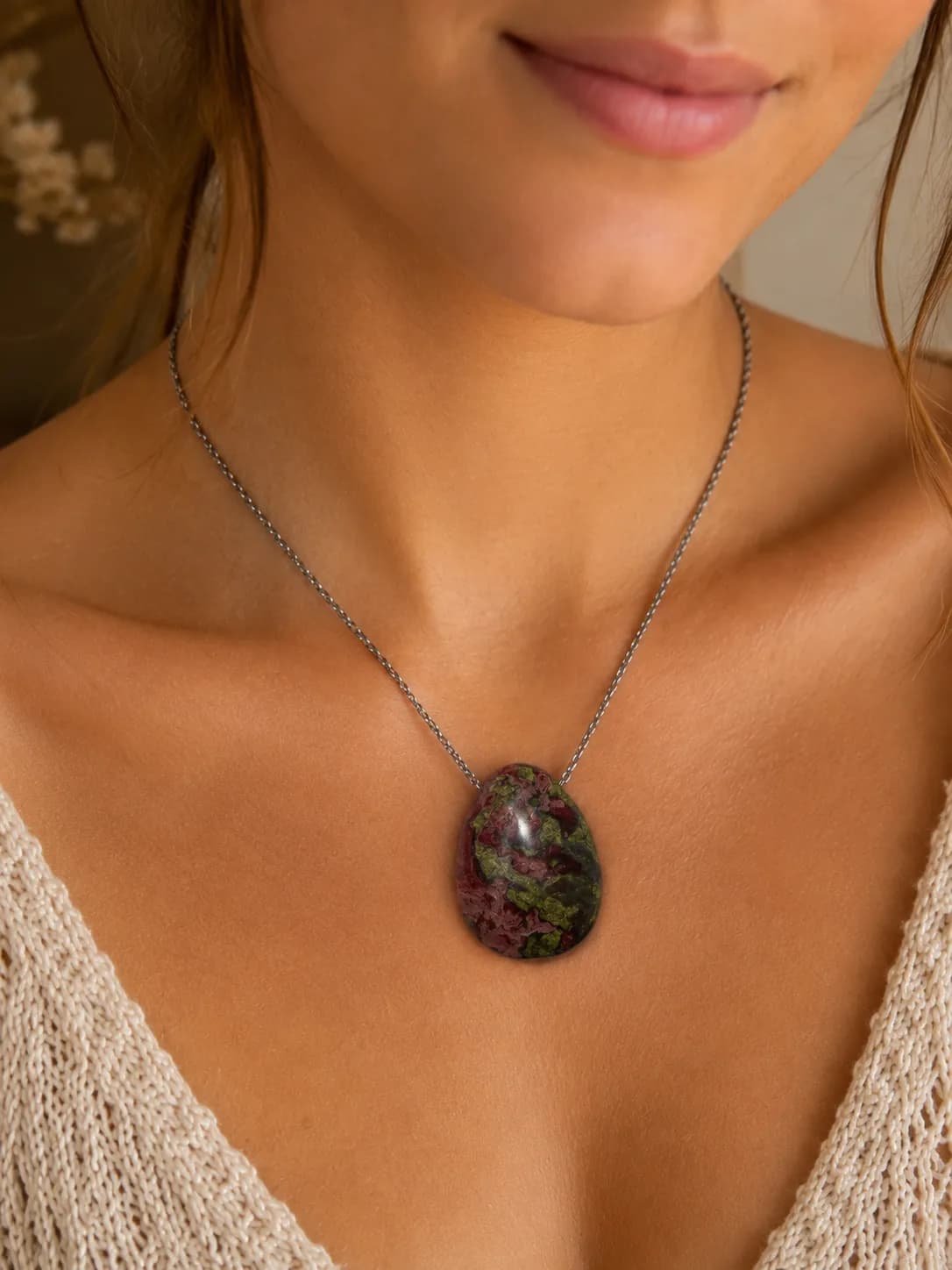 Collier Jaspe Sang de Dragon