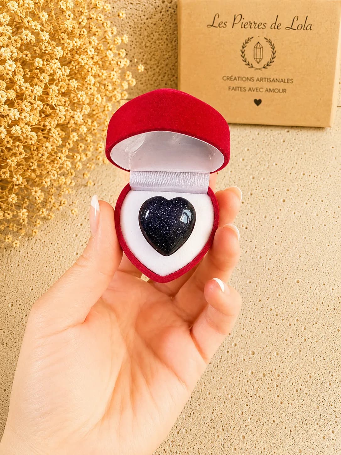Bague cœur GoldStone Blue – Éclat céleste et élégance profonde