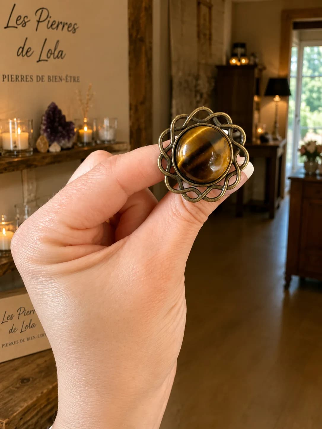 Bague Soleil Fauve – Œil de Tigre