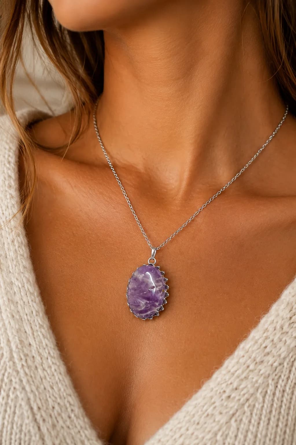 Collier Améthyste Naturelle