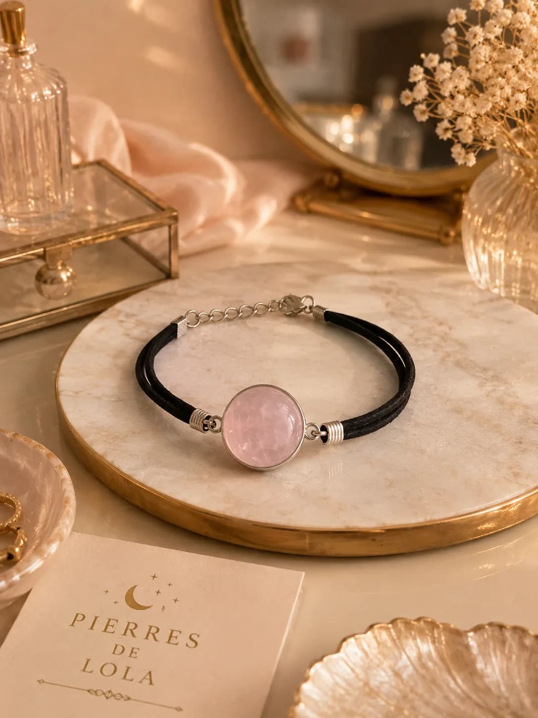 Bracelet « Douceur Rosée » – Quartz Rose Naturel