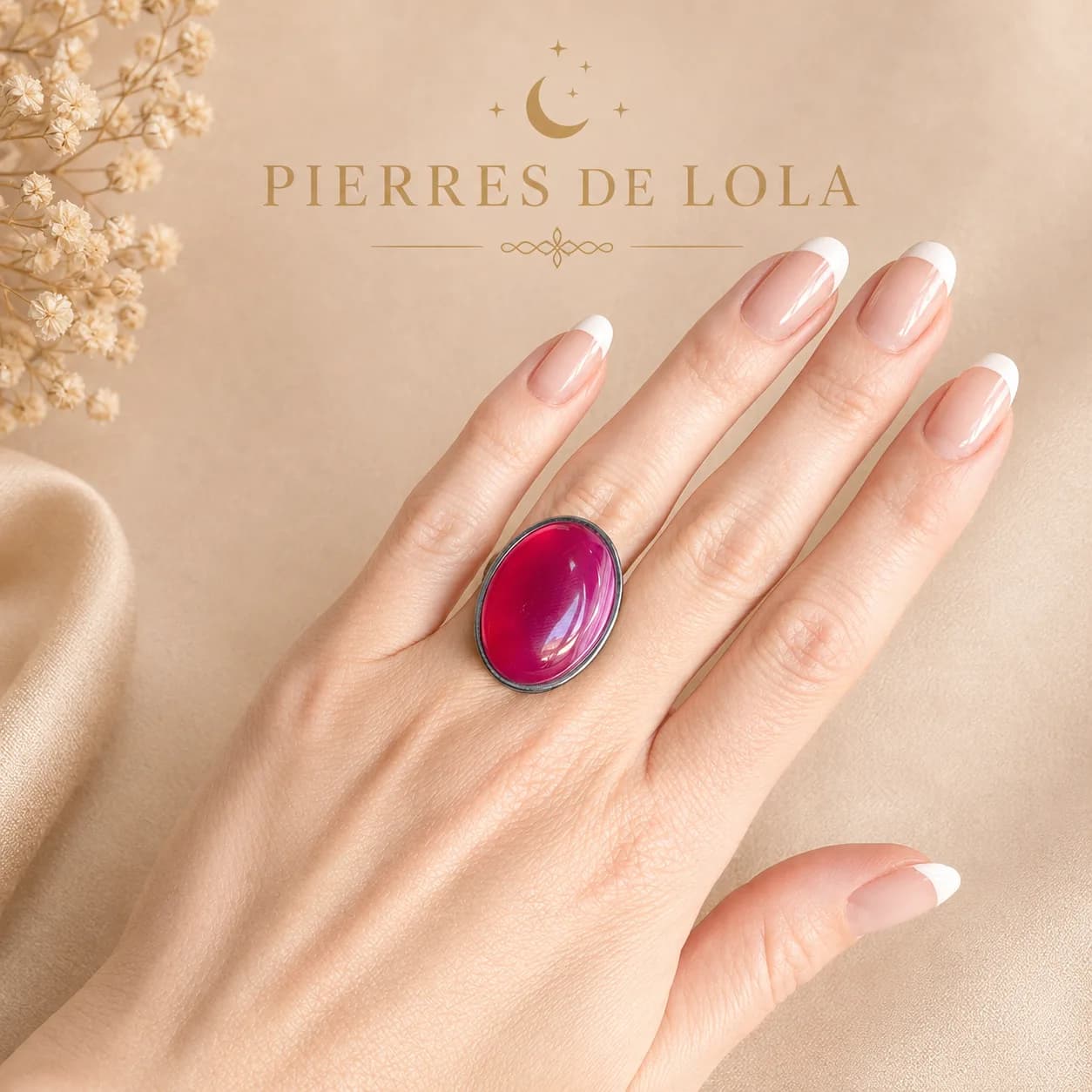 Bague « Éclat Rosé » – Agate 