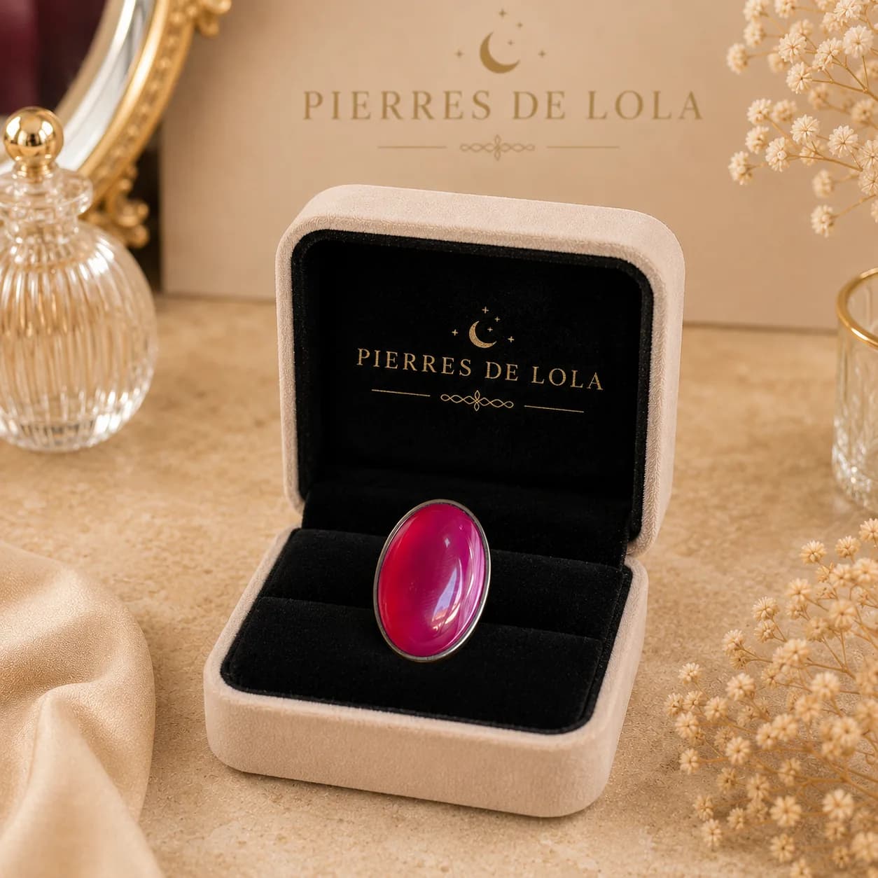Bague « Éclat Rosé » – Agate 