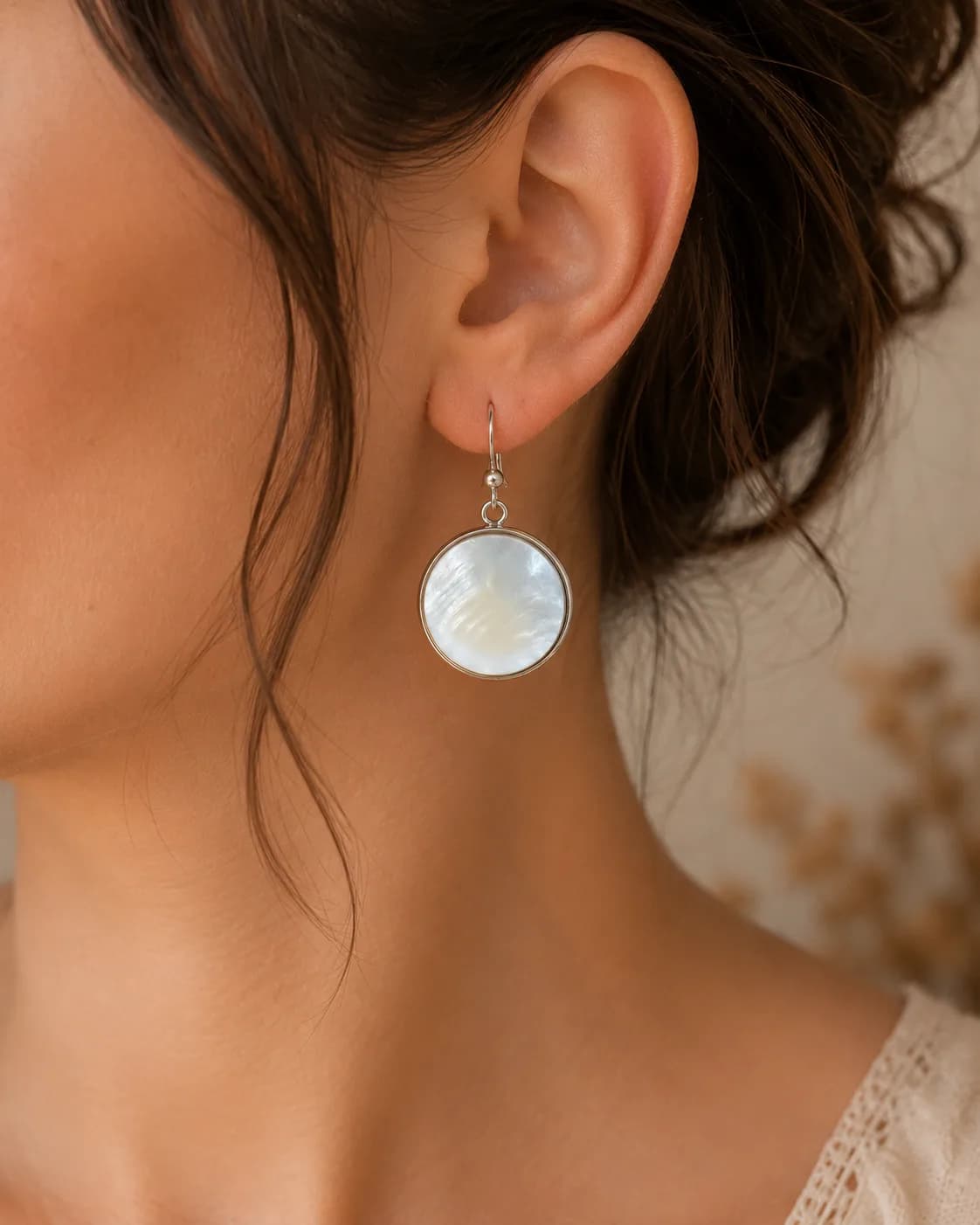 Boucles d’oreilles Nacre Naturelle - Douceur Irisée