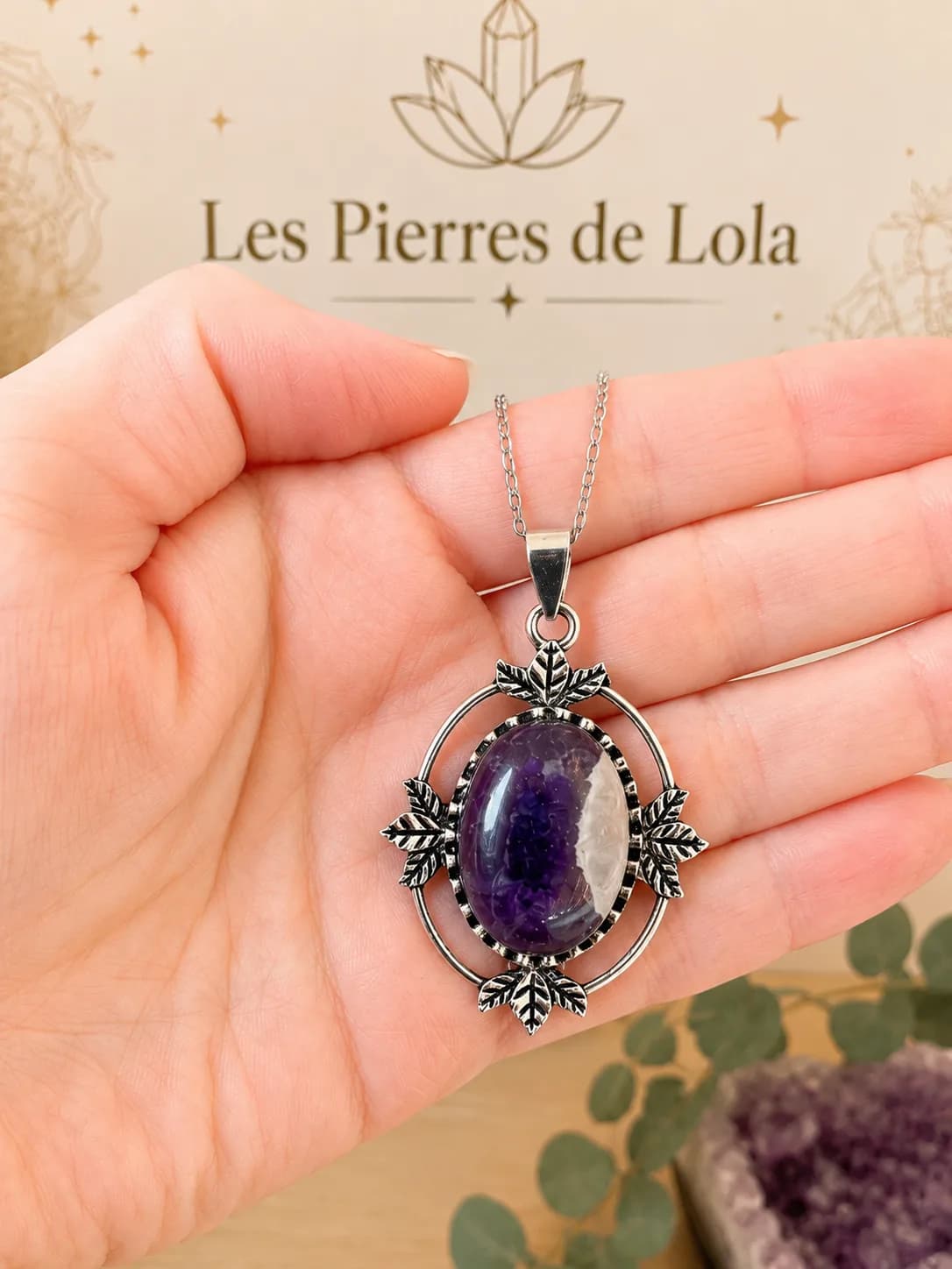 Collier “Éclat Mystique” – Améthyste Naturelle