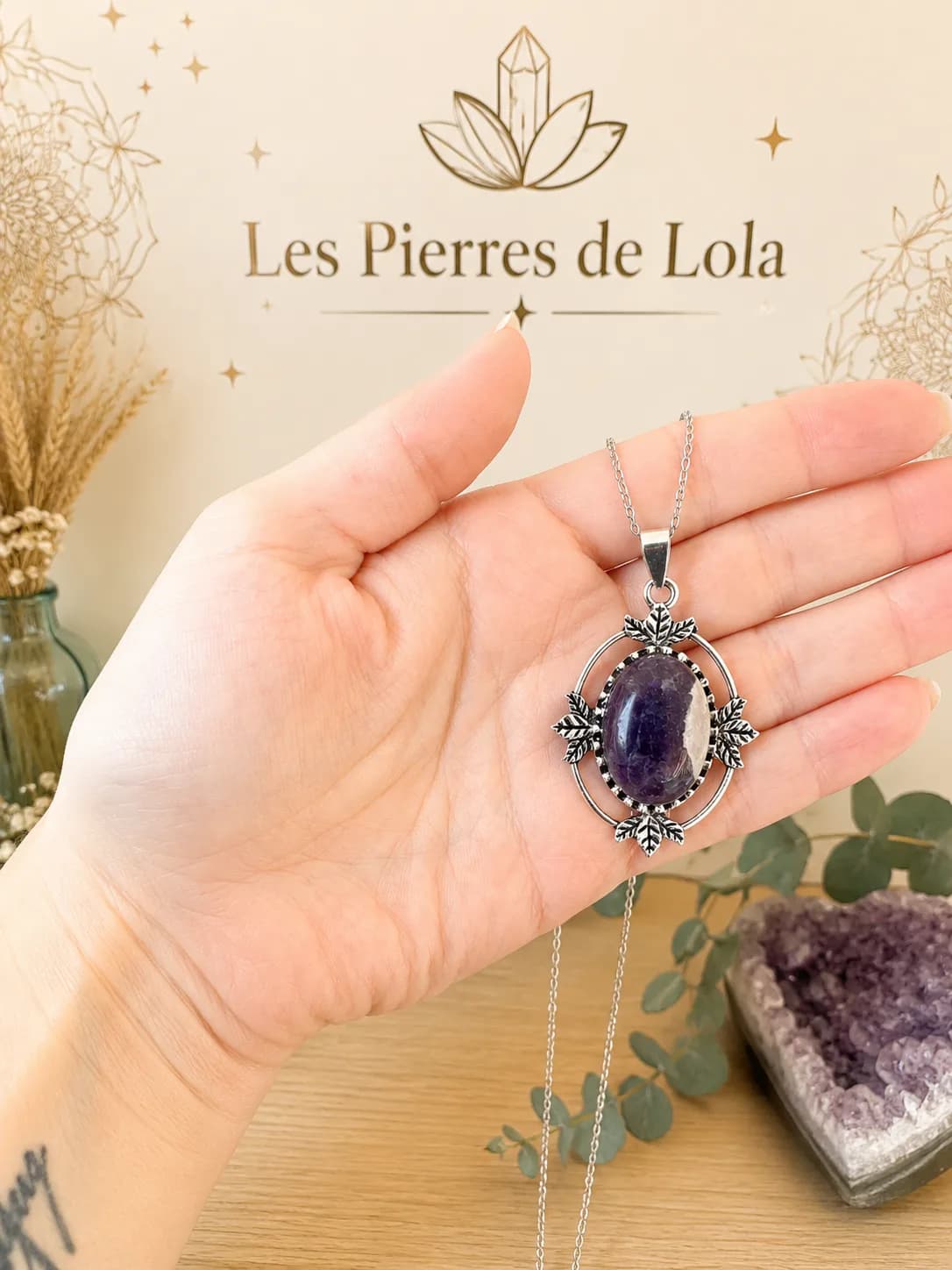 Collier “Éclat Mystique” – Améthyste Naturelle