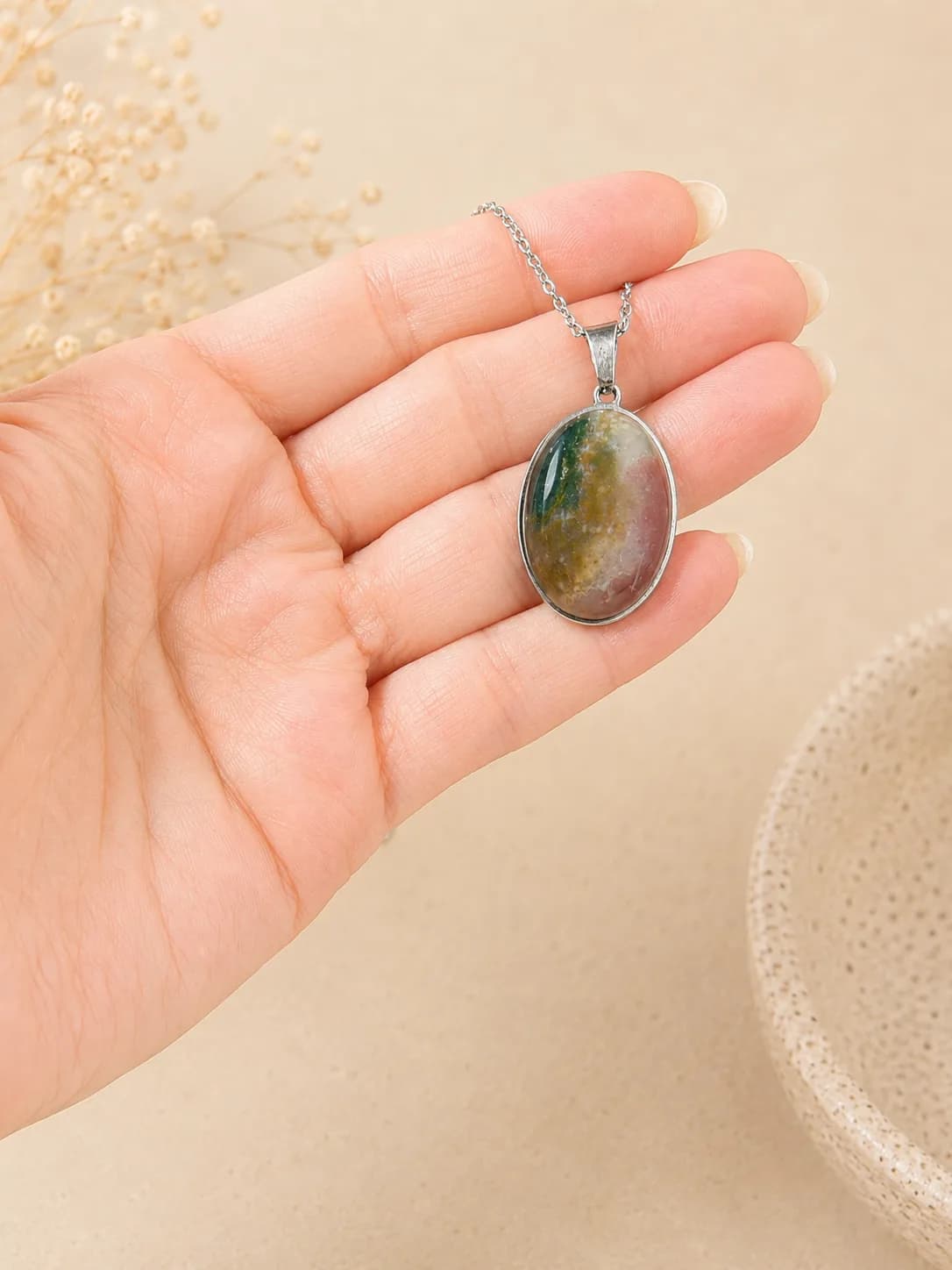 Pendentif Agate Indienne Naturelle