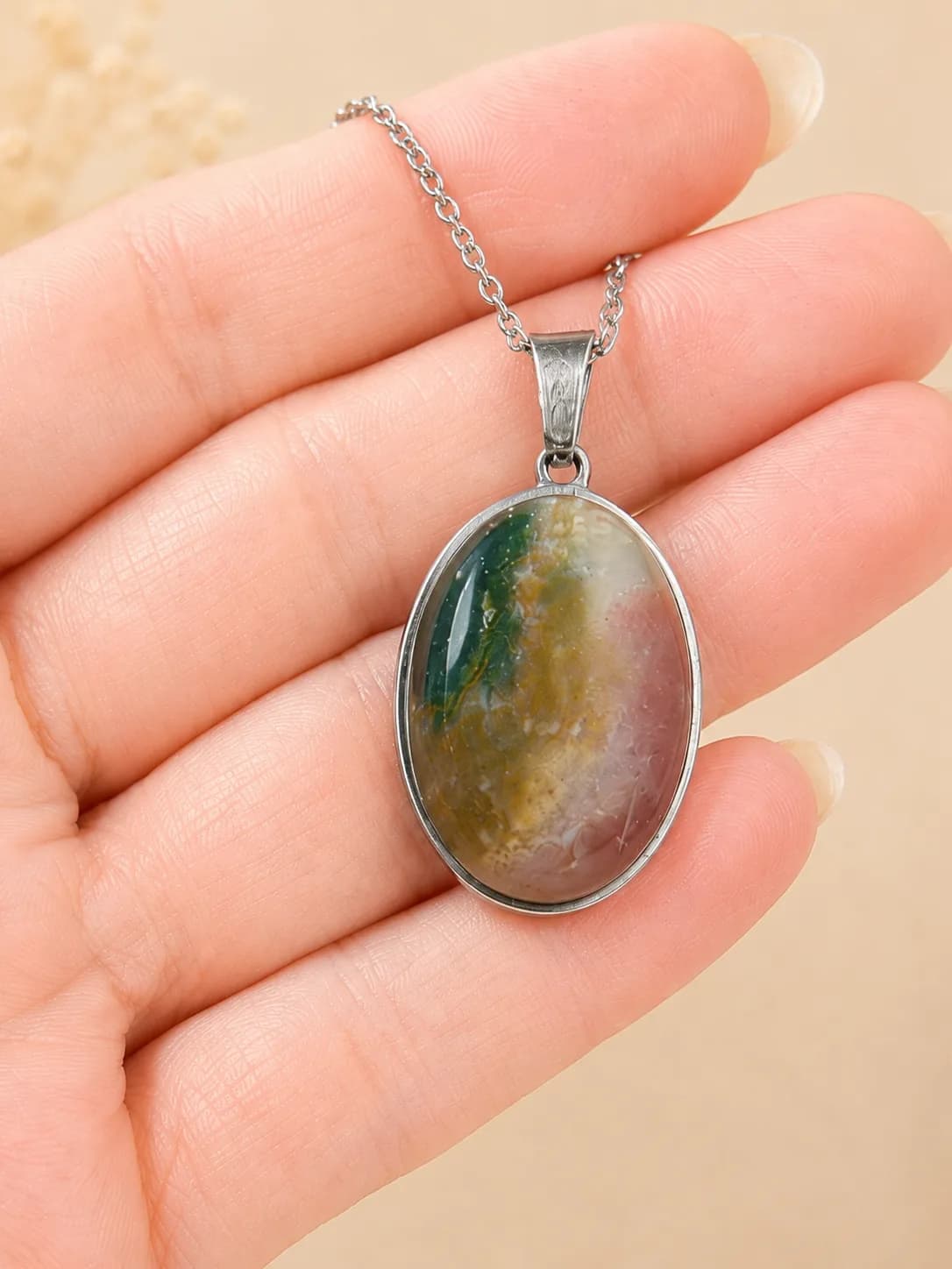 Pendentif Agate Indienne Naturelle