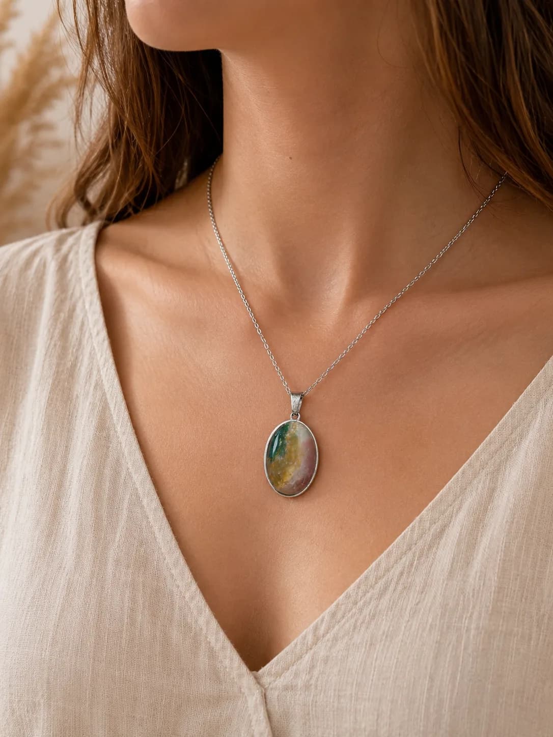 Pendentif Agate Indienne Naturelle