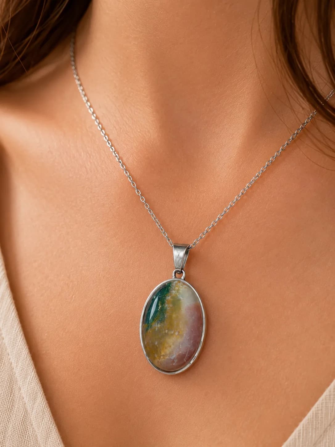 Pendentif Agate Indienne Naturelle