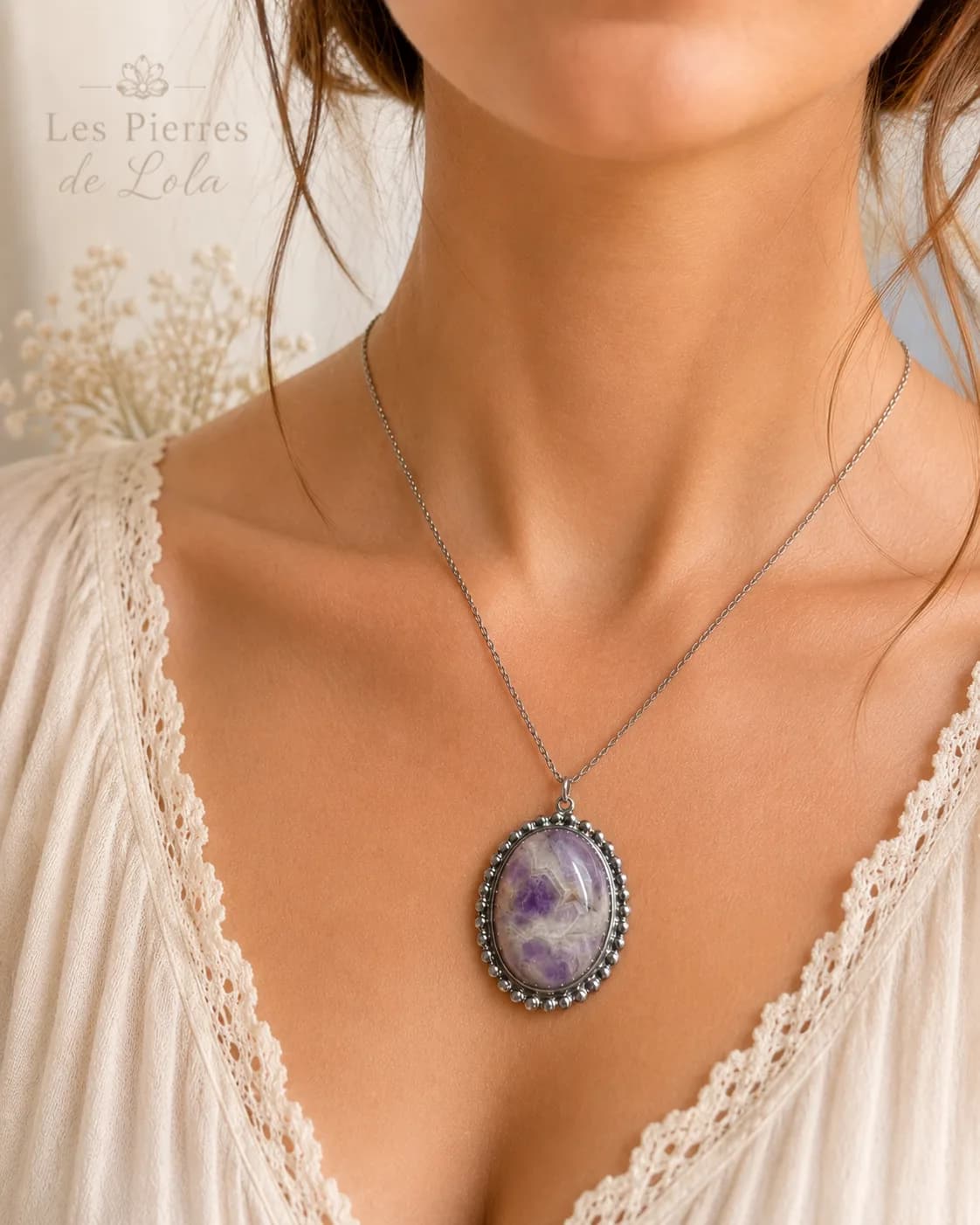 Collier Améthyste Nuage de Lavande – Pierre Naturelle