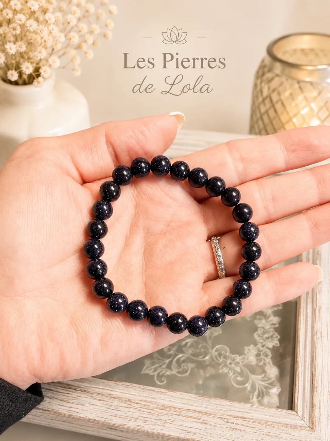 Bracelet GoldStone Blue Étoiles de Minuit