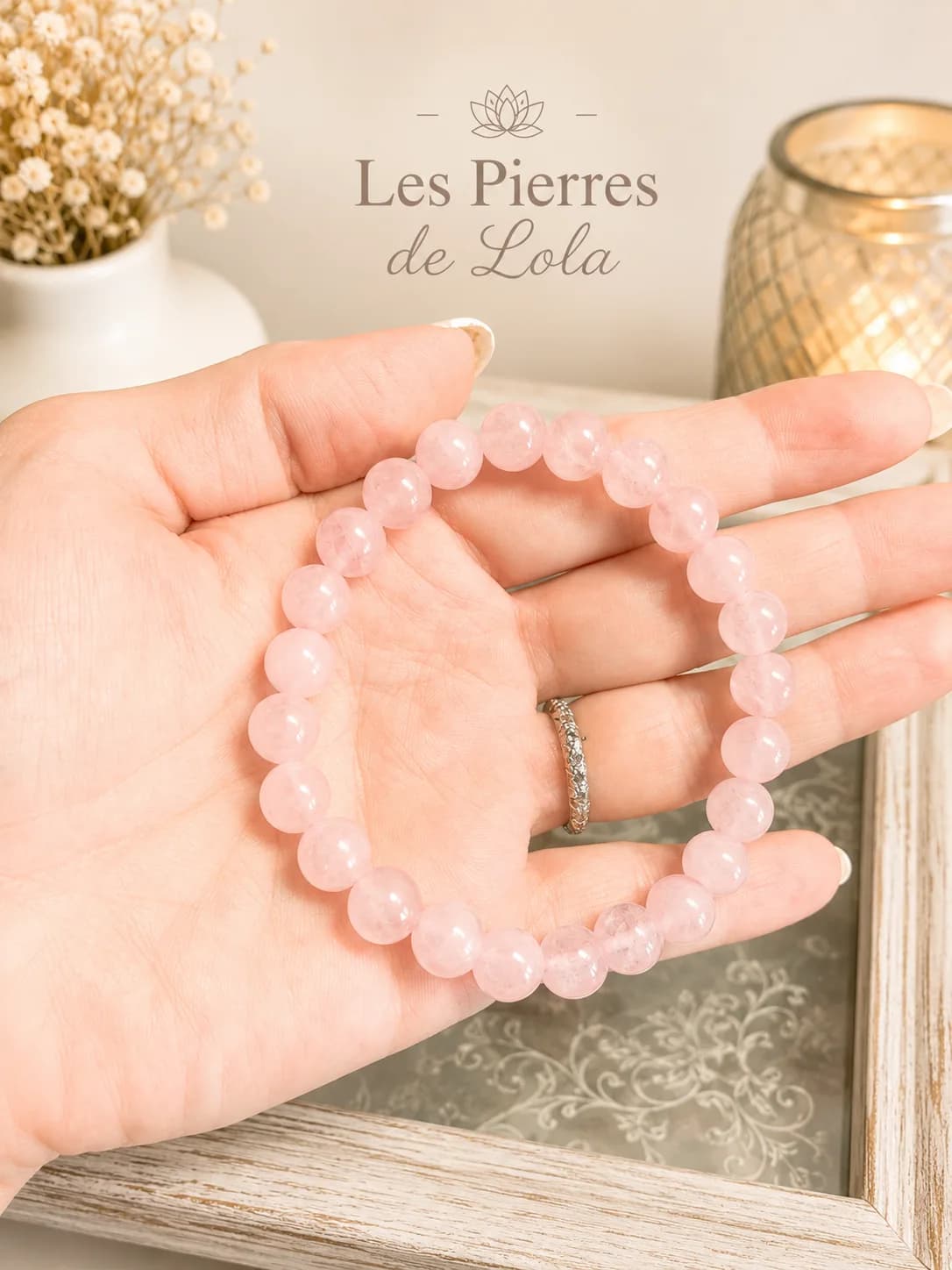 Bracelet Quartz Rose Douceur Éternelle