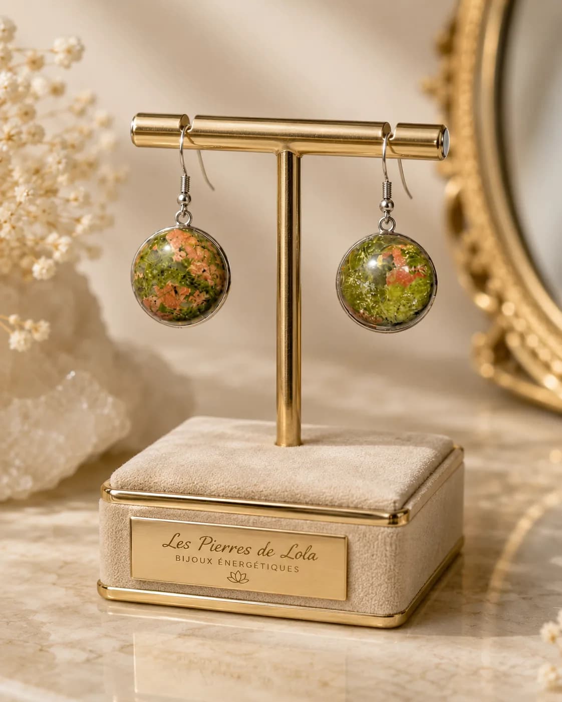 Boucles d'oreilles Unakite - Nature & élégance