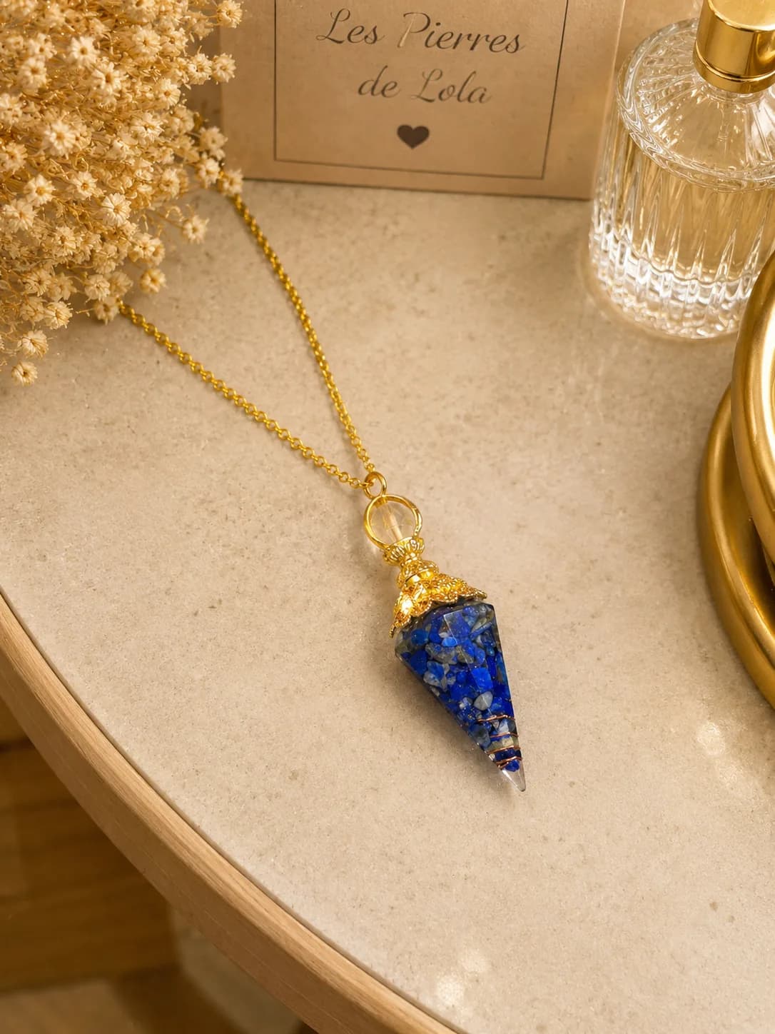 Pendentif « Éclat de Lapis-Lazuli »