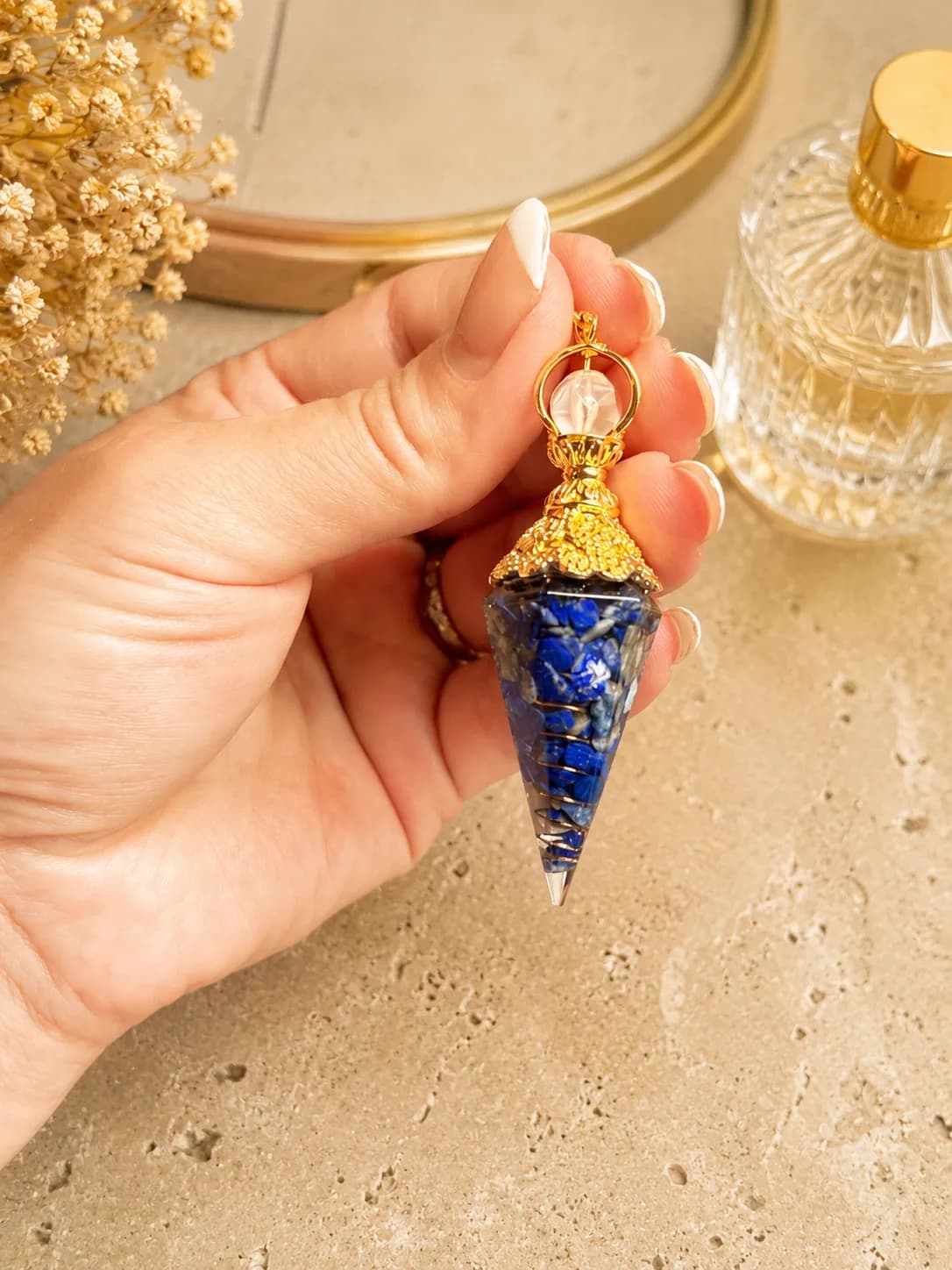 Pendentif « Éclat de Lapis-Lazuli »