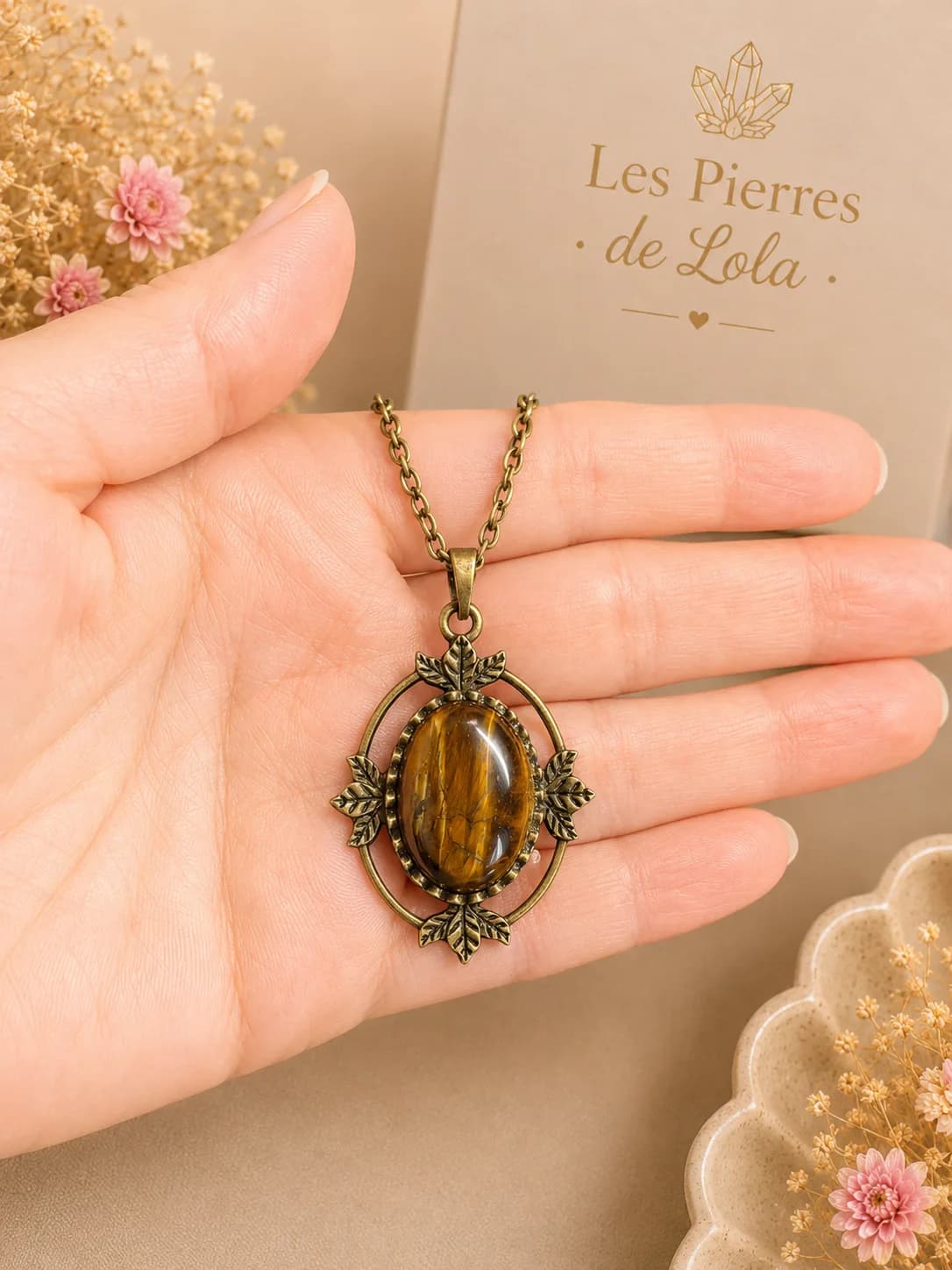 Collier Œil de Tigre – Élégance naturelle et charme vintage