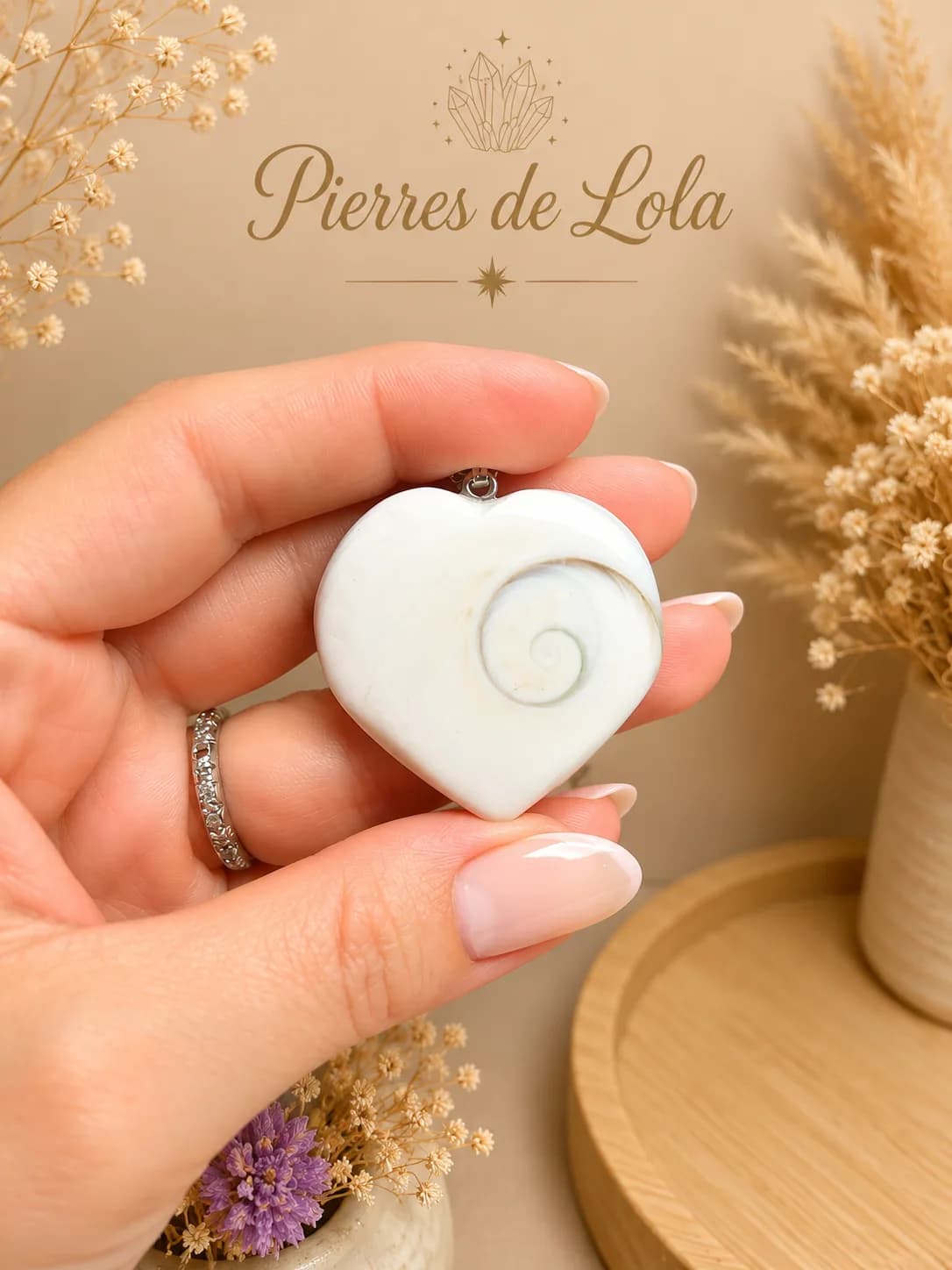 Collier Cœur – Œil de Sainte-Lucie – Chance & Protection