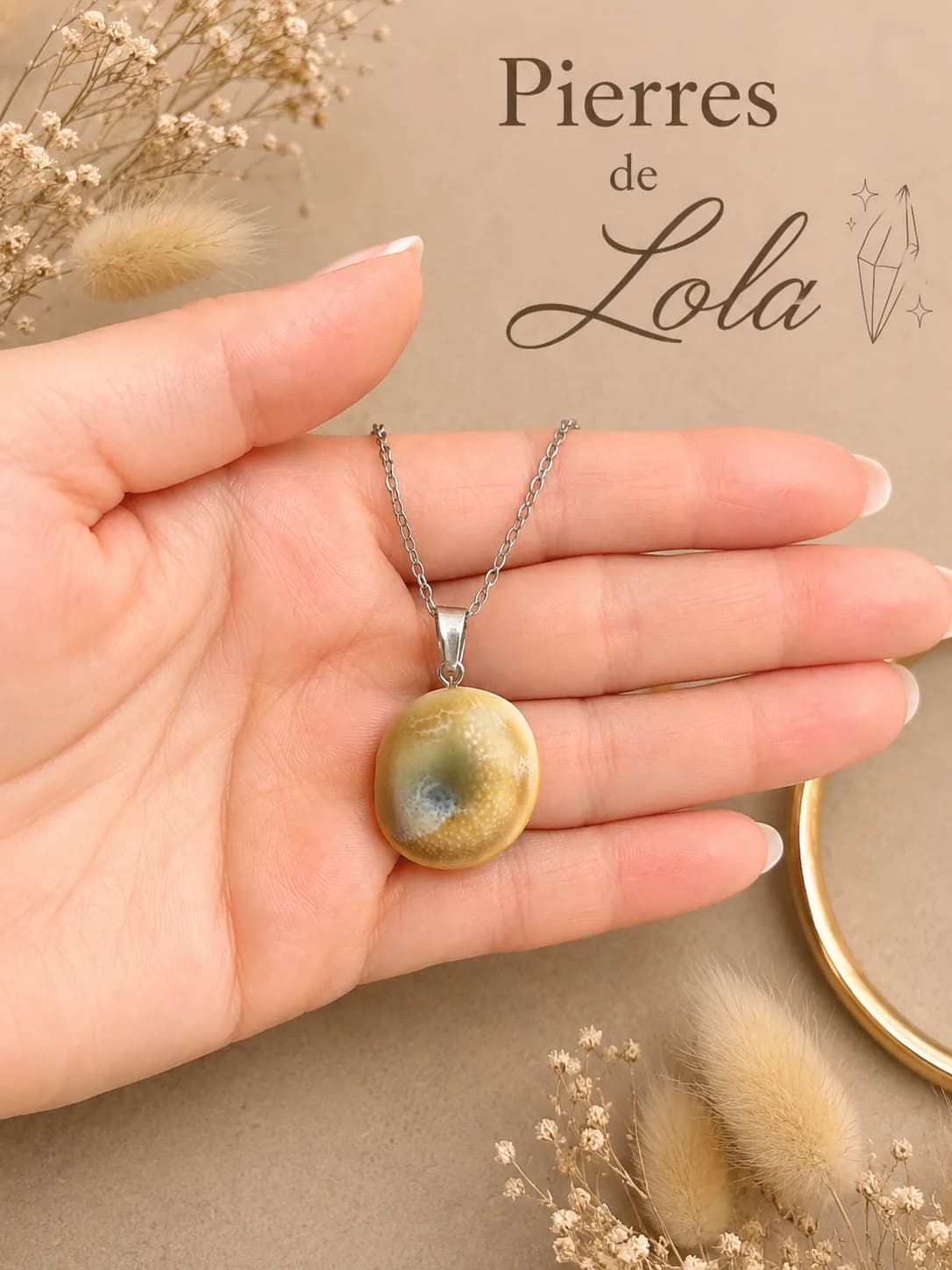 Collier Œil de Sainte-Lucie – Coquillage Naturel – Chance & Protection