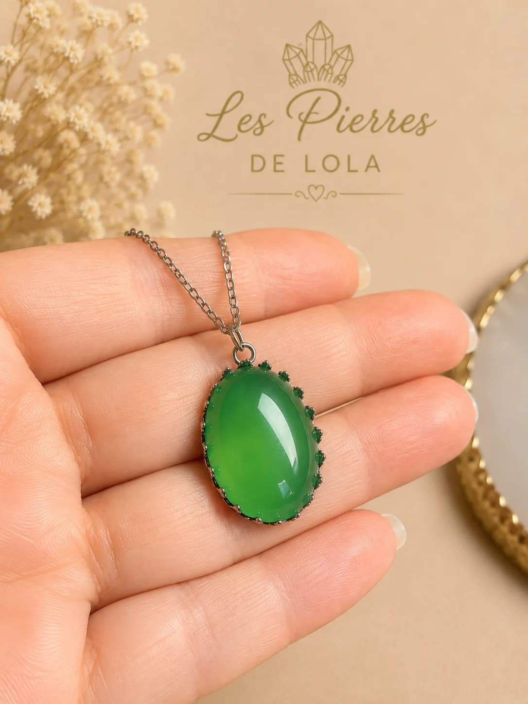 Collier Agate Élégance 